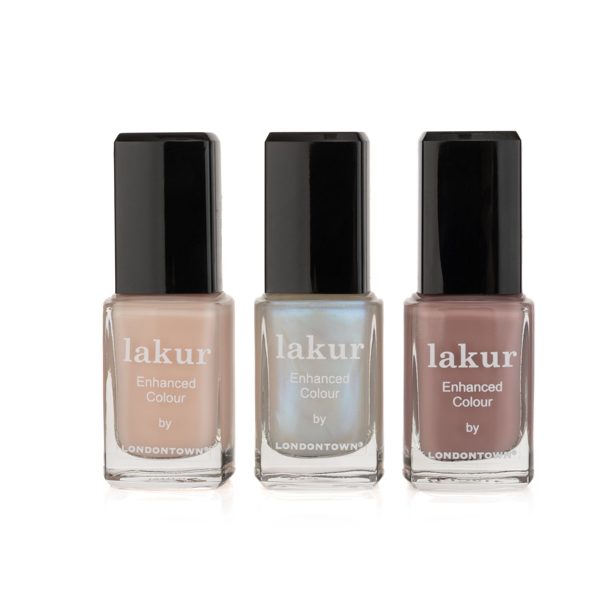 LONDONTOWN Nagellack-Set Crowning Crumpet, Invisible Crown & Starry Chrom 3x12ml