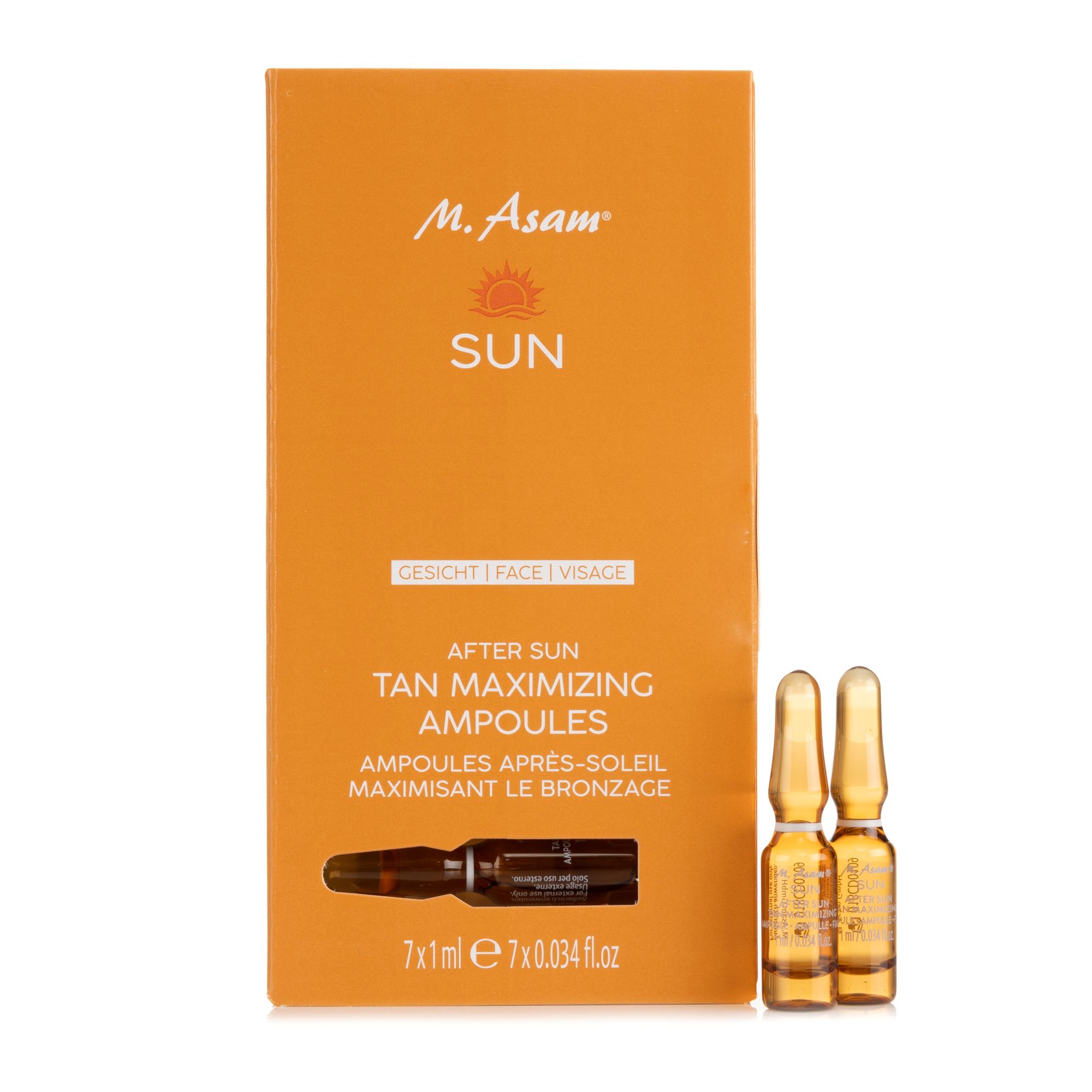 M.ASAM® SUN After Sun Tan Maximizing Ampoules 7x 1ml QVC.de
