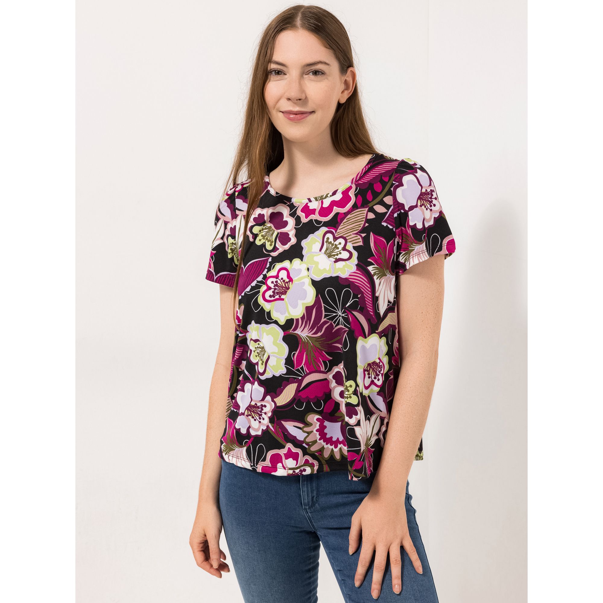 KIM & CO. Shirt, 1/2-Arm Brazil Knit Jersey Rundhalsausschnitt figurumspielend