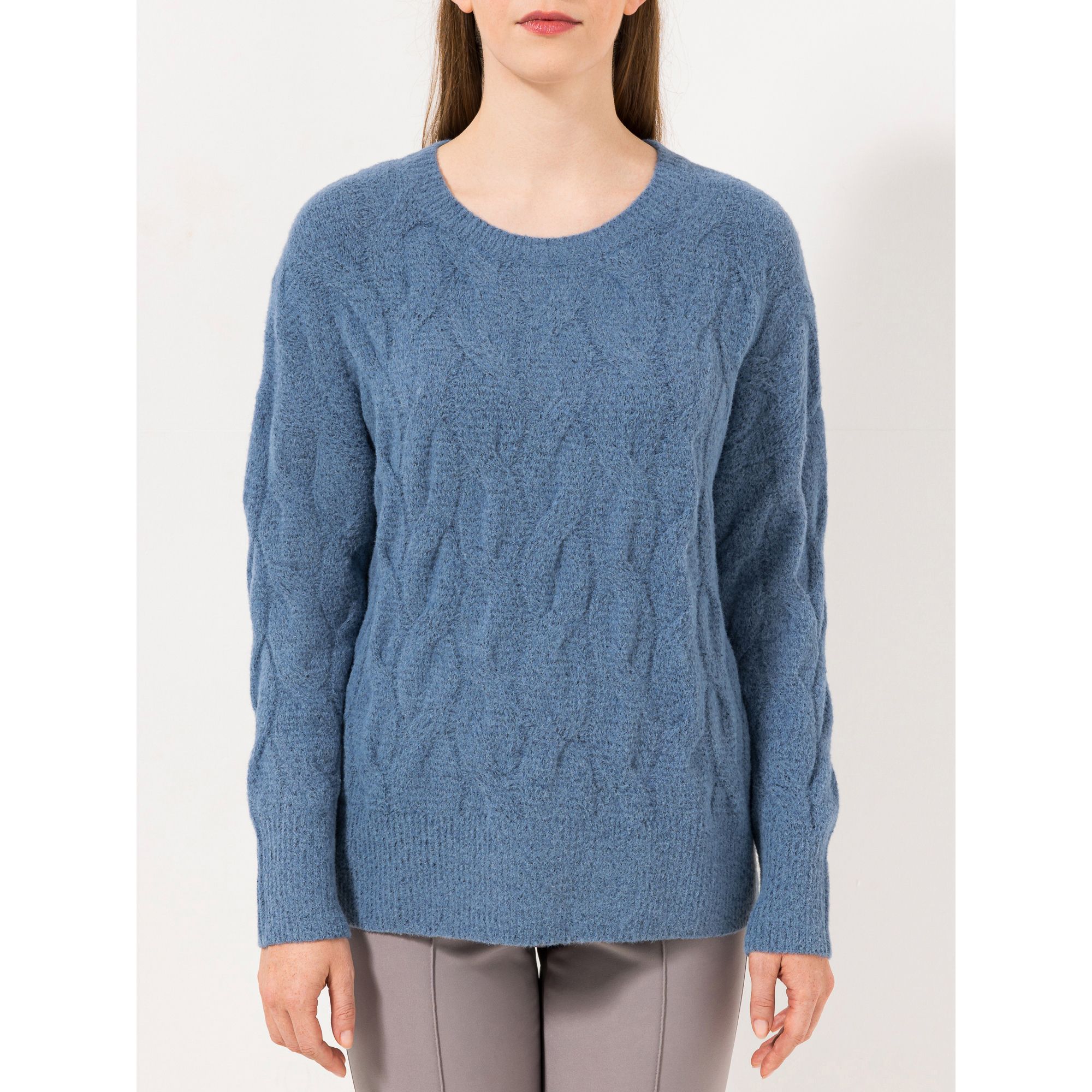 STEFFEN SCHRAUT Pullover Rundhalsausschnitt Zopfstrick figurumspielend