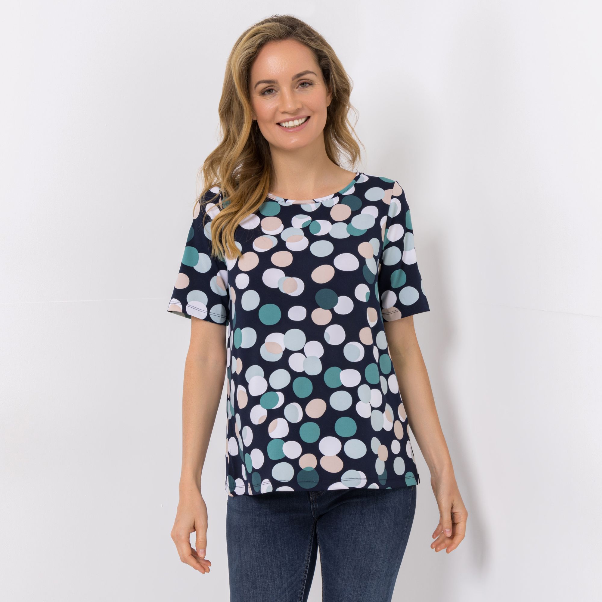 KIM & CO. Shirt, 1/2-Arm Brazil Knit Jersey Seitenschlitze figurumspielend