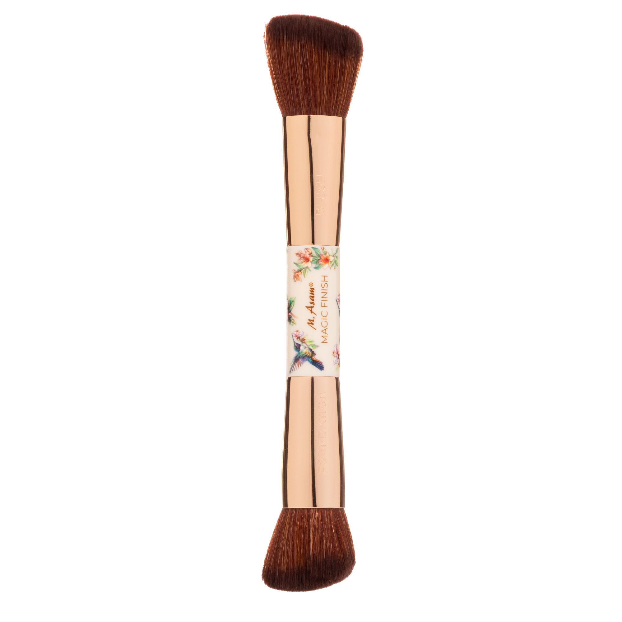 M.ASAM® Magic Finish Double Blush & Curved Foundation Brush Colibri Edition