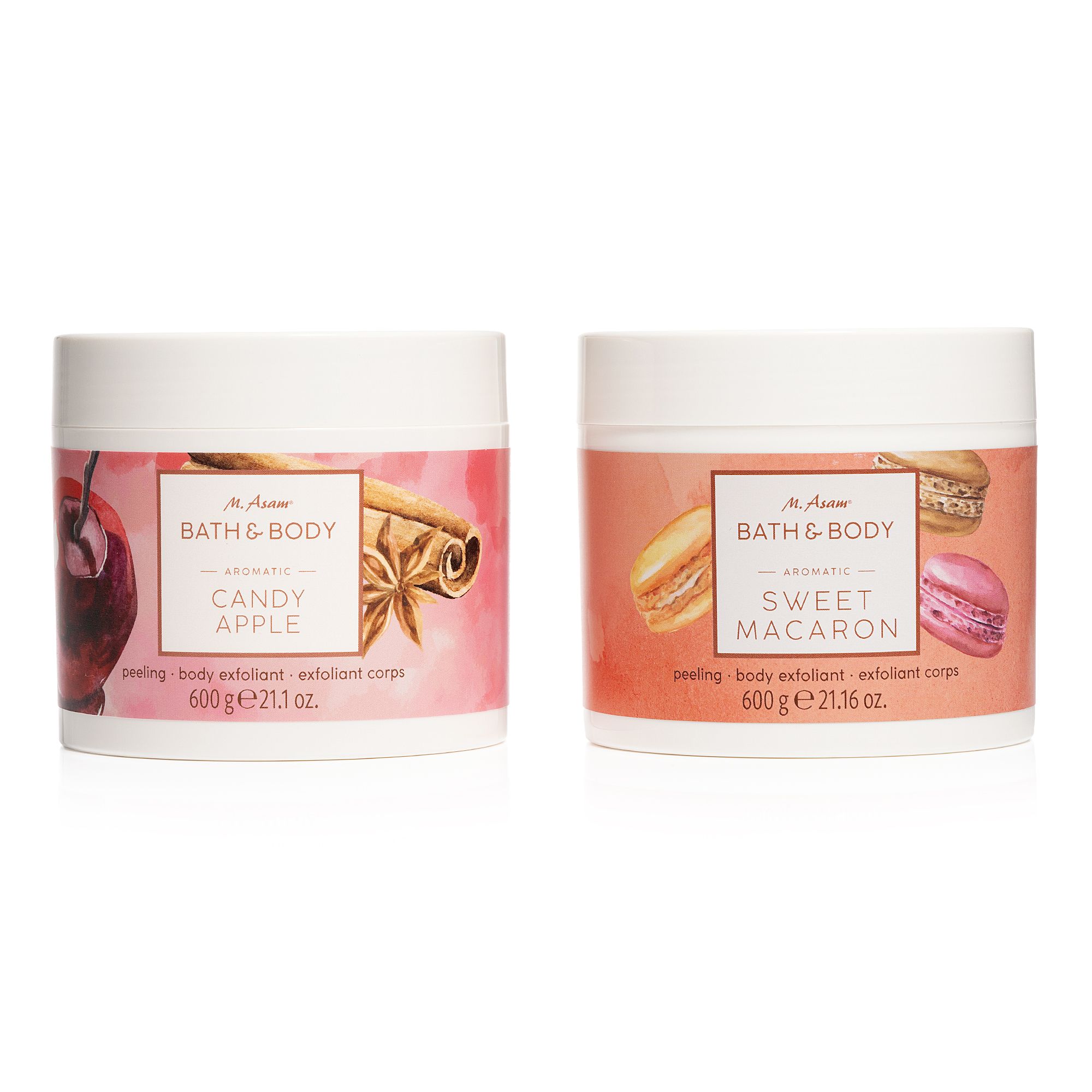 M.ASAM® Candy Apple Peeling 600g & Sweet Macaron Peeling 600g
