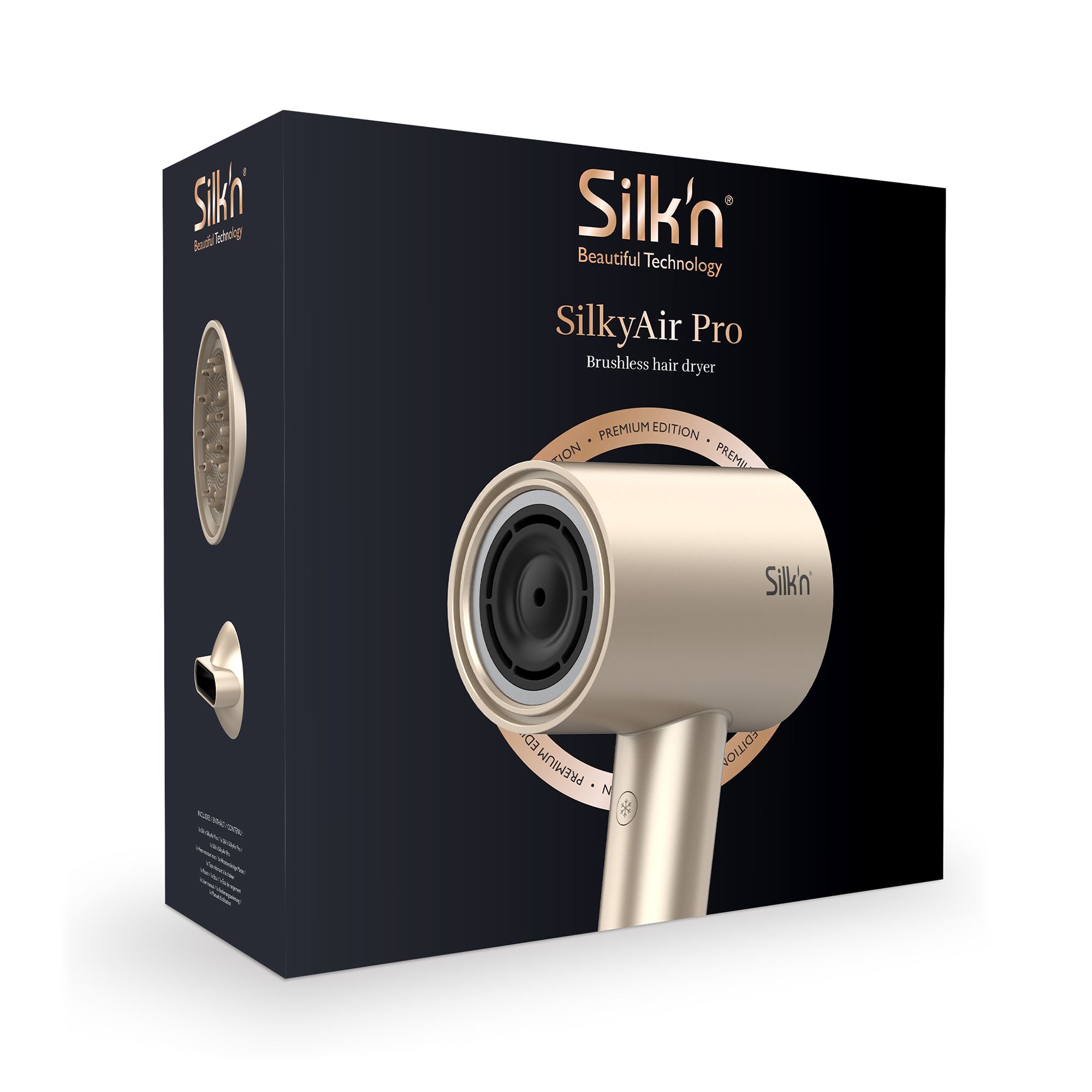 SilkyAir Ionic-Haartrockner schnelles inkl. 2 Pro Trocknen Aufsätzen SILK\'N®