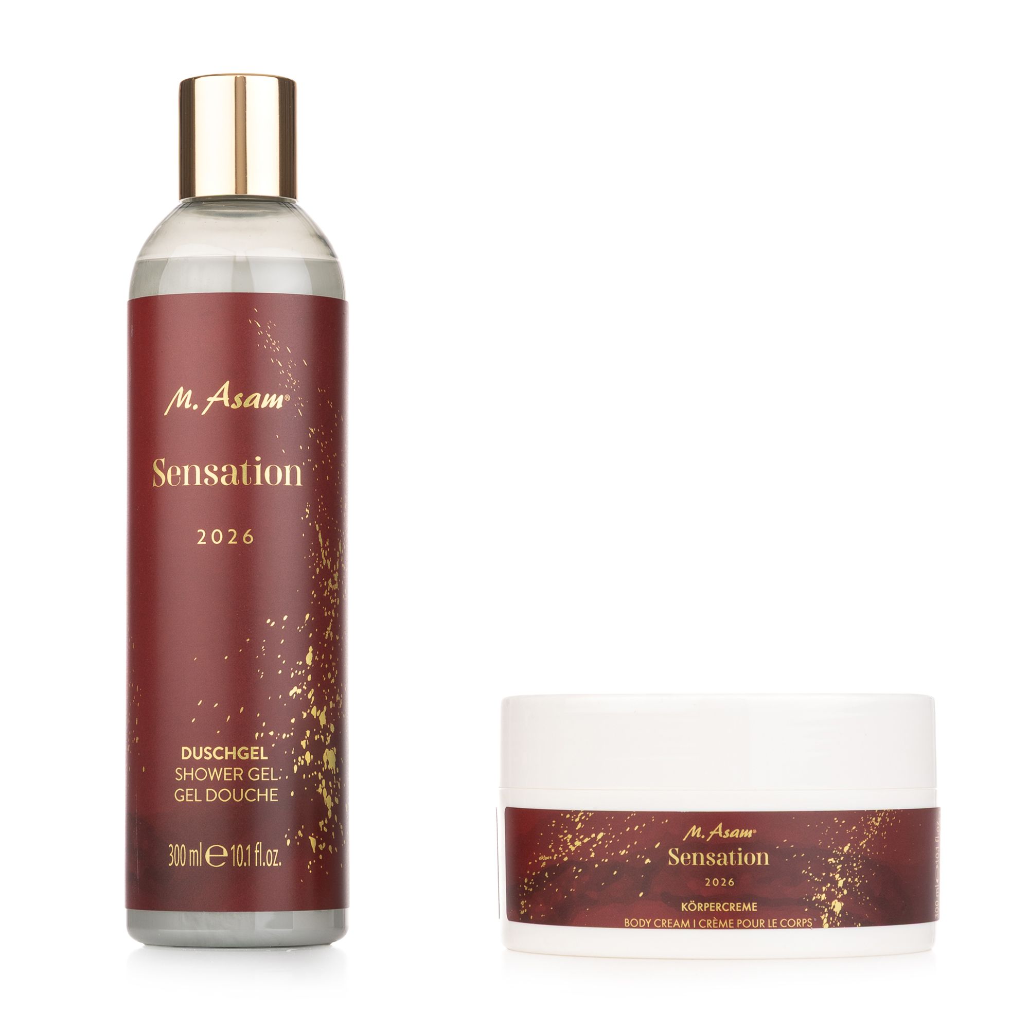 M.ASAM® Jahresduft 2026 Sensation Duschgel 300ml, Körpercreme 300ml
