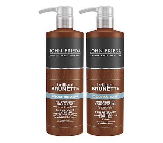 JOHN FRIEDA Brilliant Brunette Color Shampoo 500ml Conditioner 500ml Sondergrößen