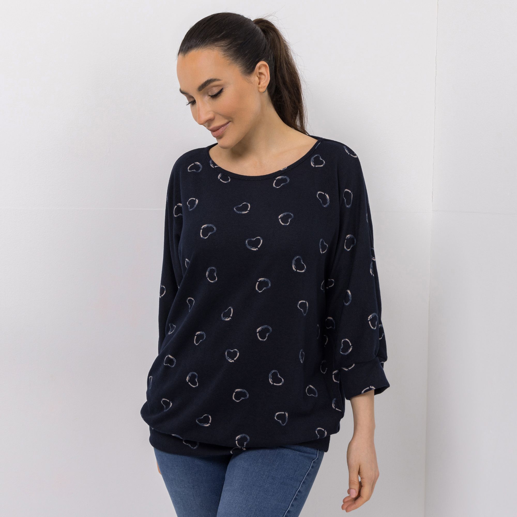 KIM & CO. Shirt, 3/4-Arm Soft Touch Jersey Bündchen figurumspielend