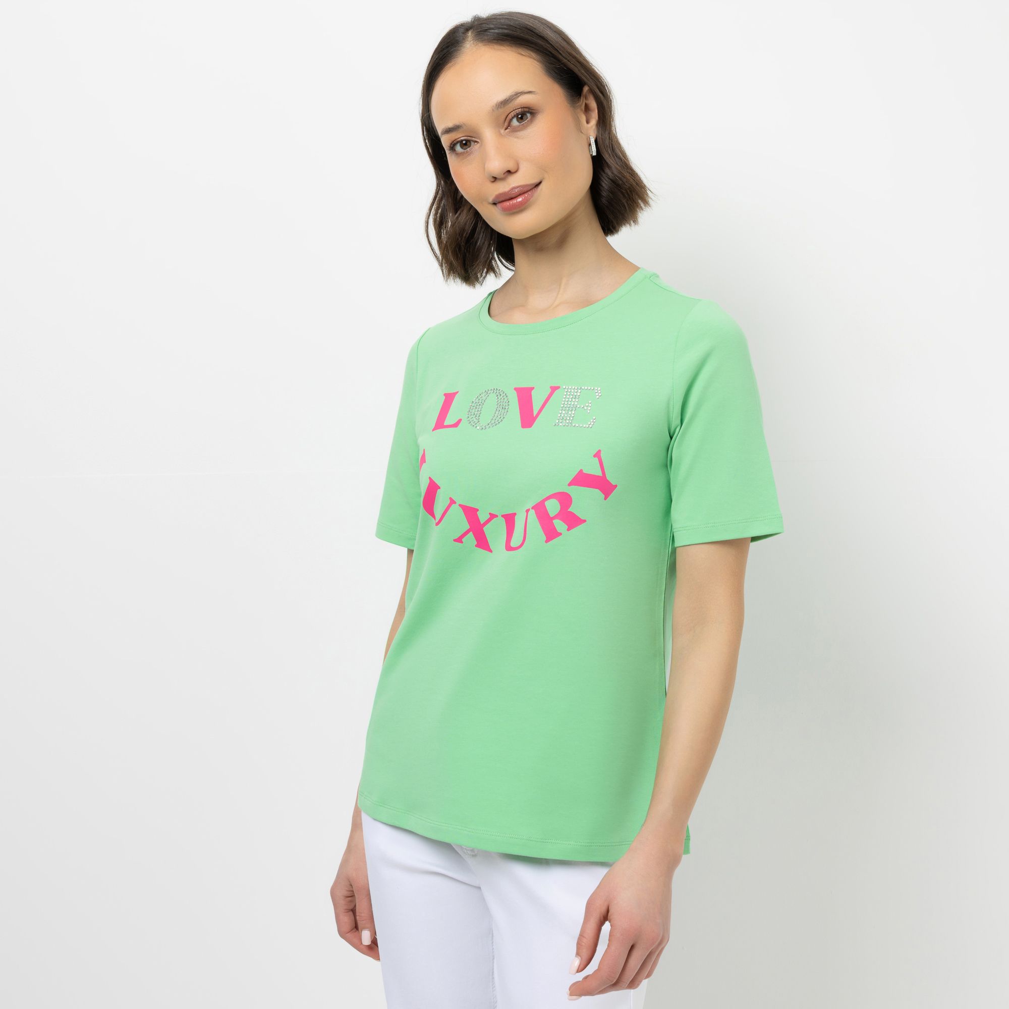 STEFFEN SCHRAUT Shirt 1/2-Arm Rundhalsausschnitt Foliendruck figurumspielend