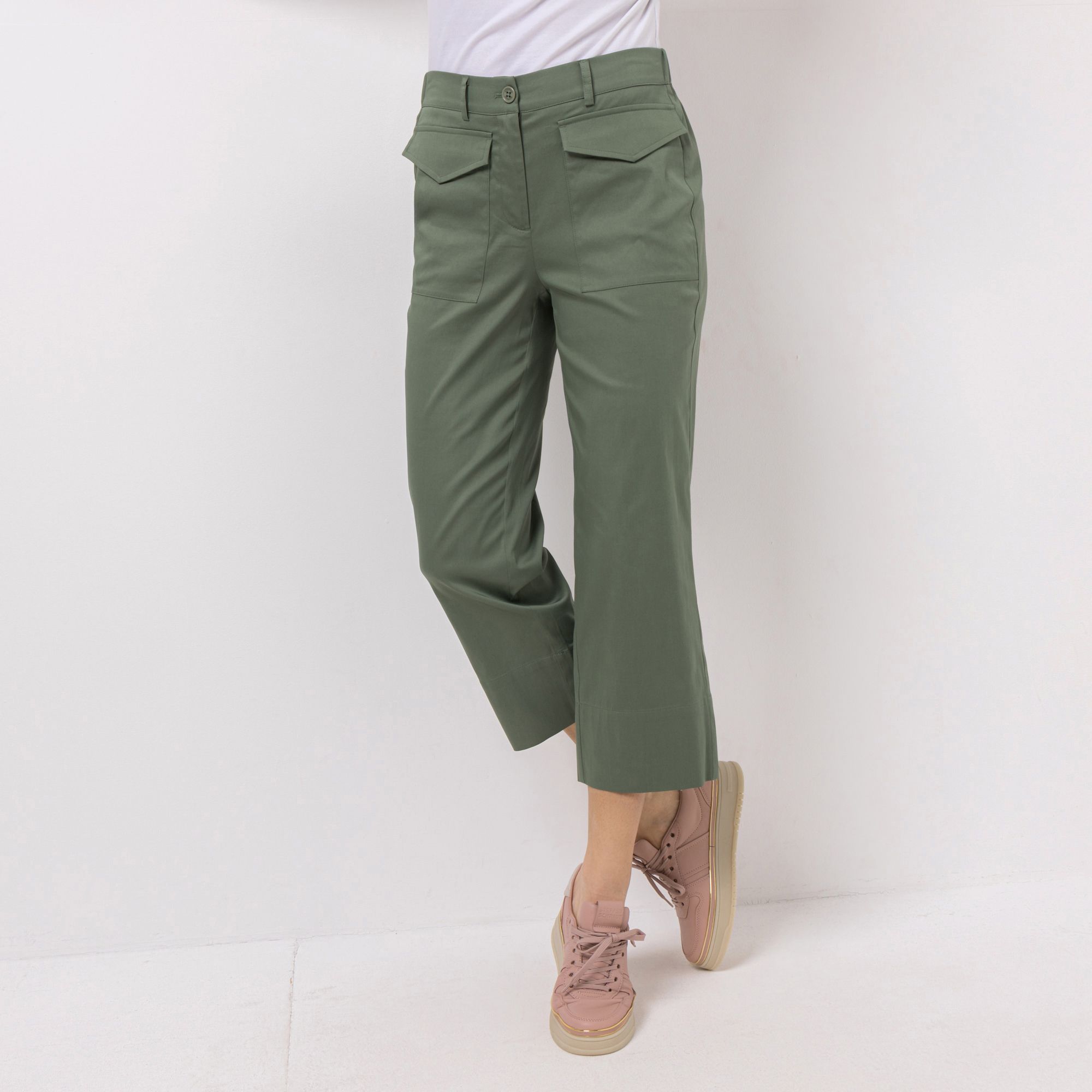 STEFFEN SCHRAUT Hose, 7/8-Länge Teildehnbund aufgesetzte Taschen gerades Bein