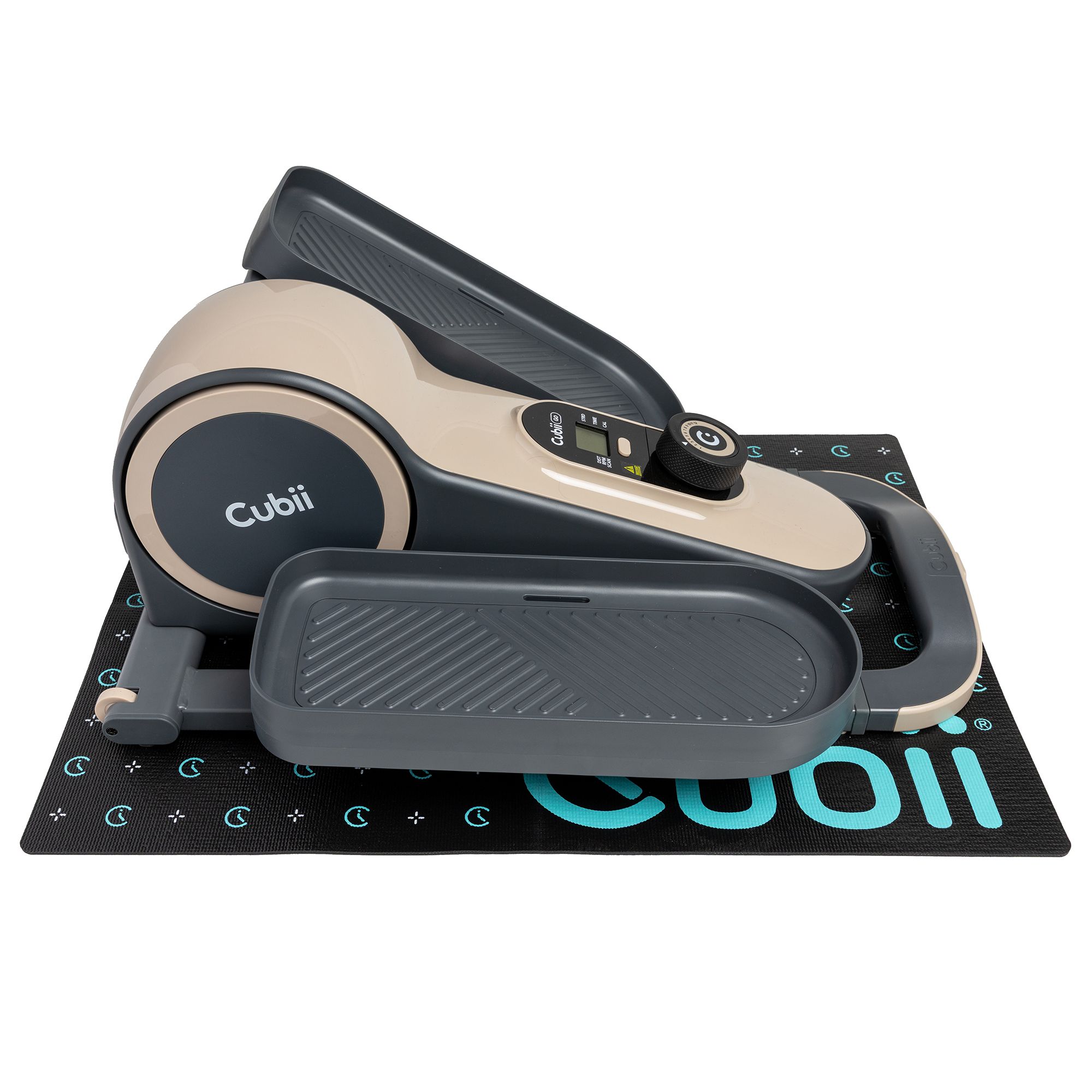 CUBII GO Ellipsentrainer 12 Widerstandstufen mit Bodenmatte und Teleskopgriff