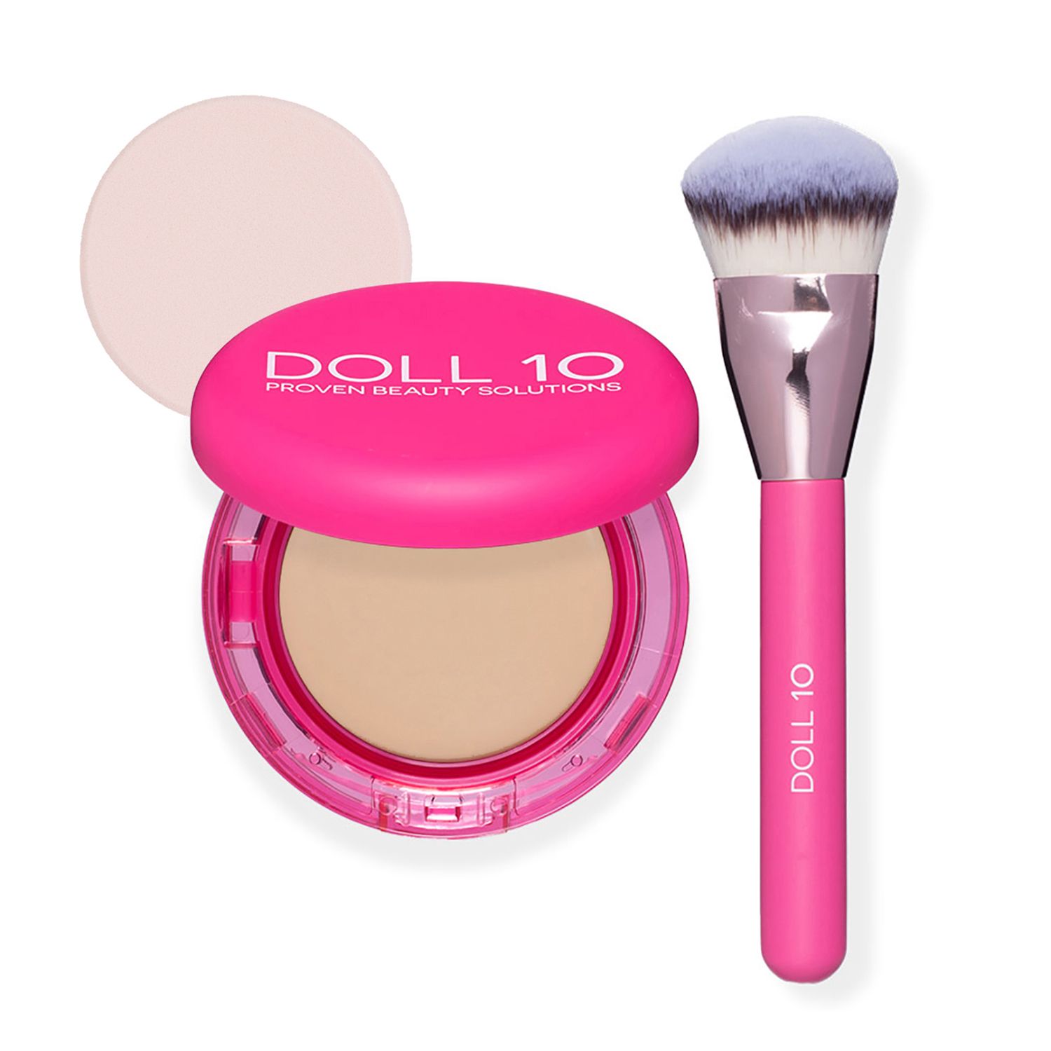 DOLL 10 BEAUTY Peptide Bounce Balm Foundation 14,5g mit Pinsel & Schwamm