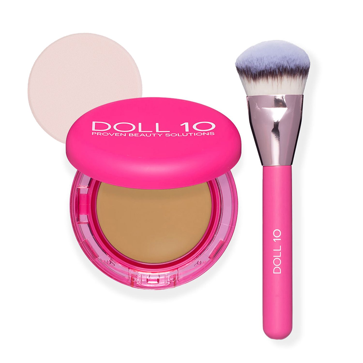 DOLL 10 BEAUTY Peptide Bounce Balm Foundation 14,5g mit Pinsel & Schwamm