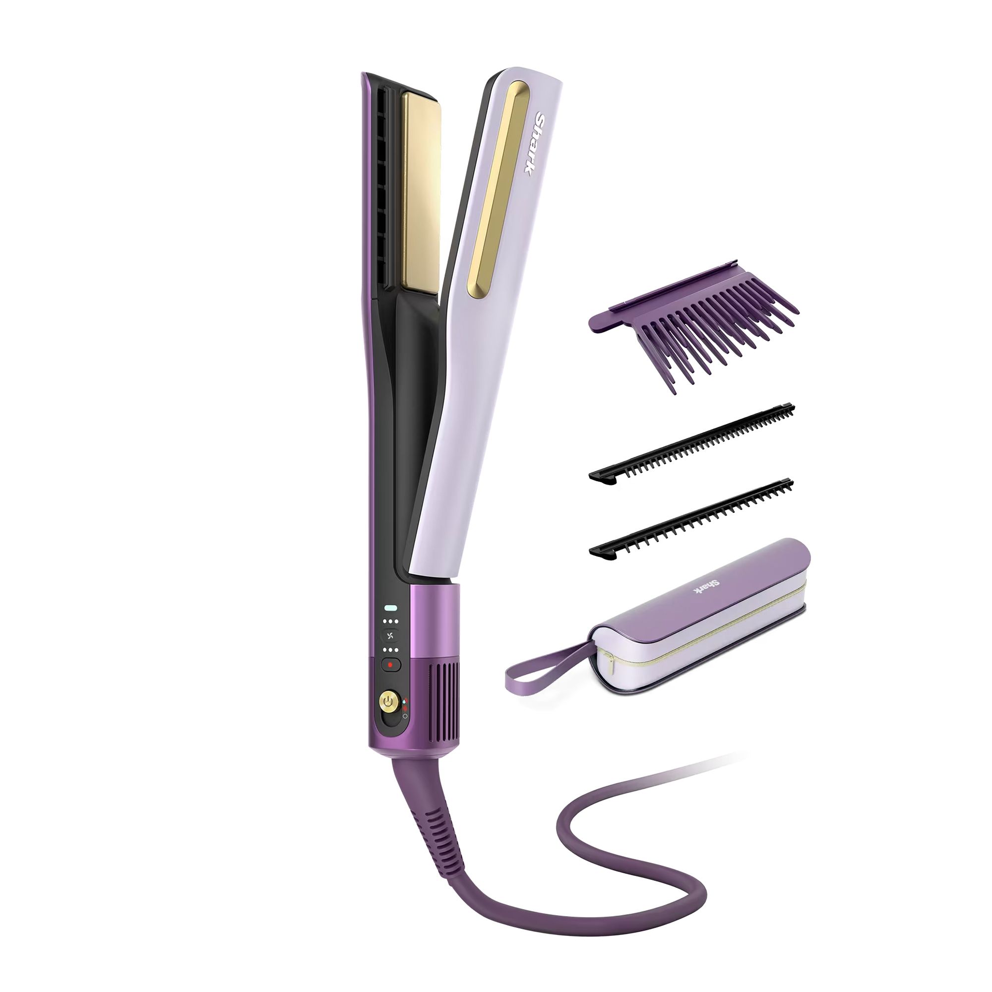 SHARK BEAUTY™ SilkiPro Straight 2-in-1 Glätteisen & Haartrockner HT401EUPU