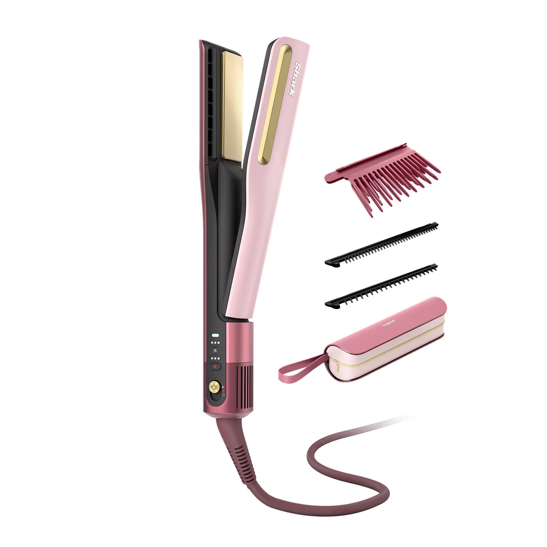 SHARK BEAUTY™ SilkiPro Straight 2-in-1 Glätteisen & Haartrockner HT401EUPU