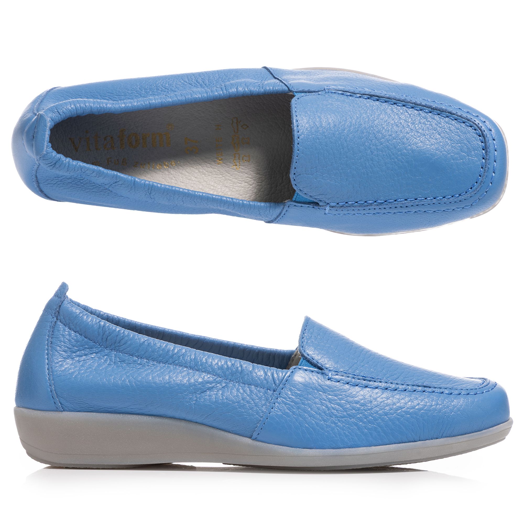 VITAFORM Damen-Mokassin Hirschleder Sohle Hilka