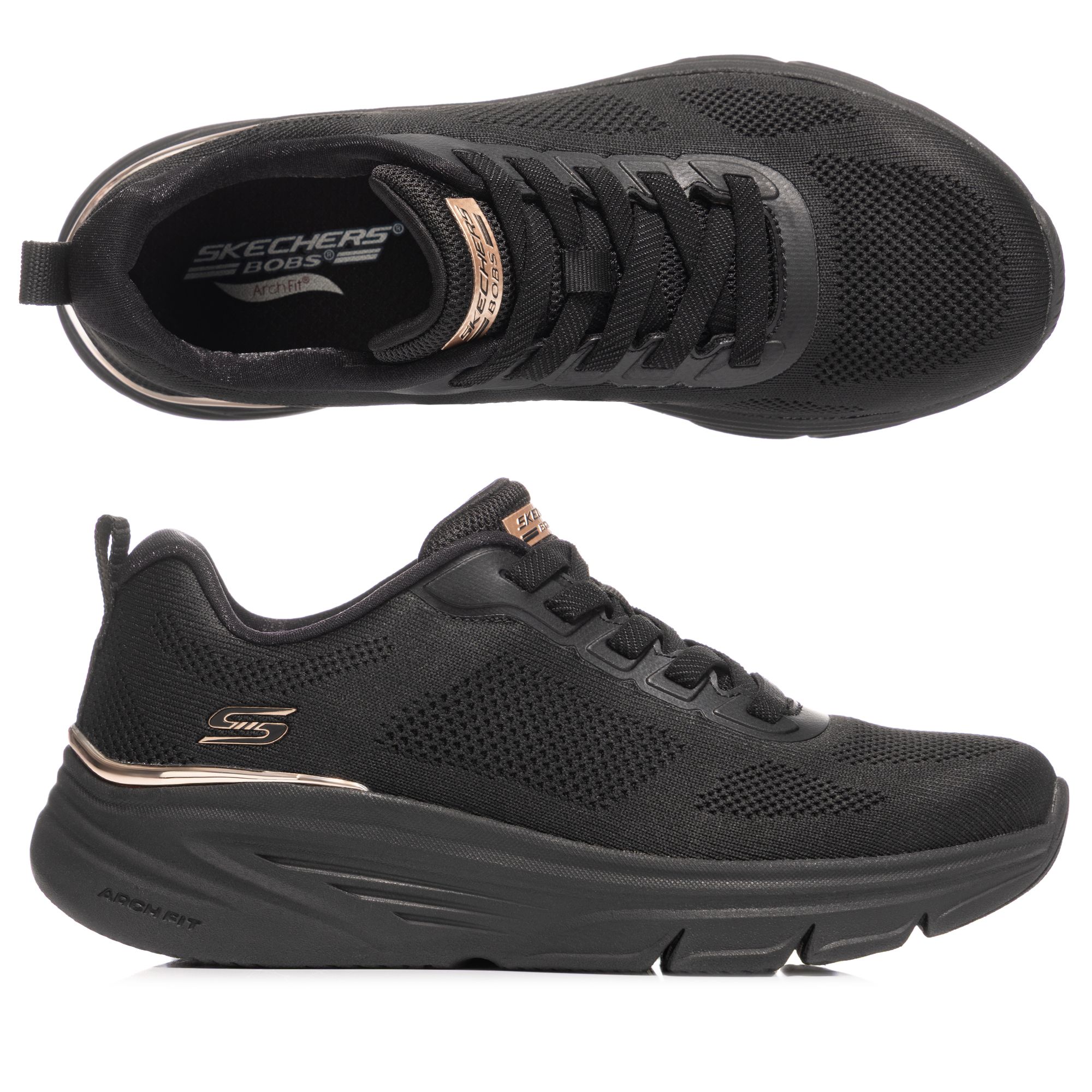 SKECHERS Damen-Sneaker Bobs Arch Fit Elev 8 Strick Arch Fit®-Innensohle