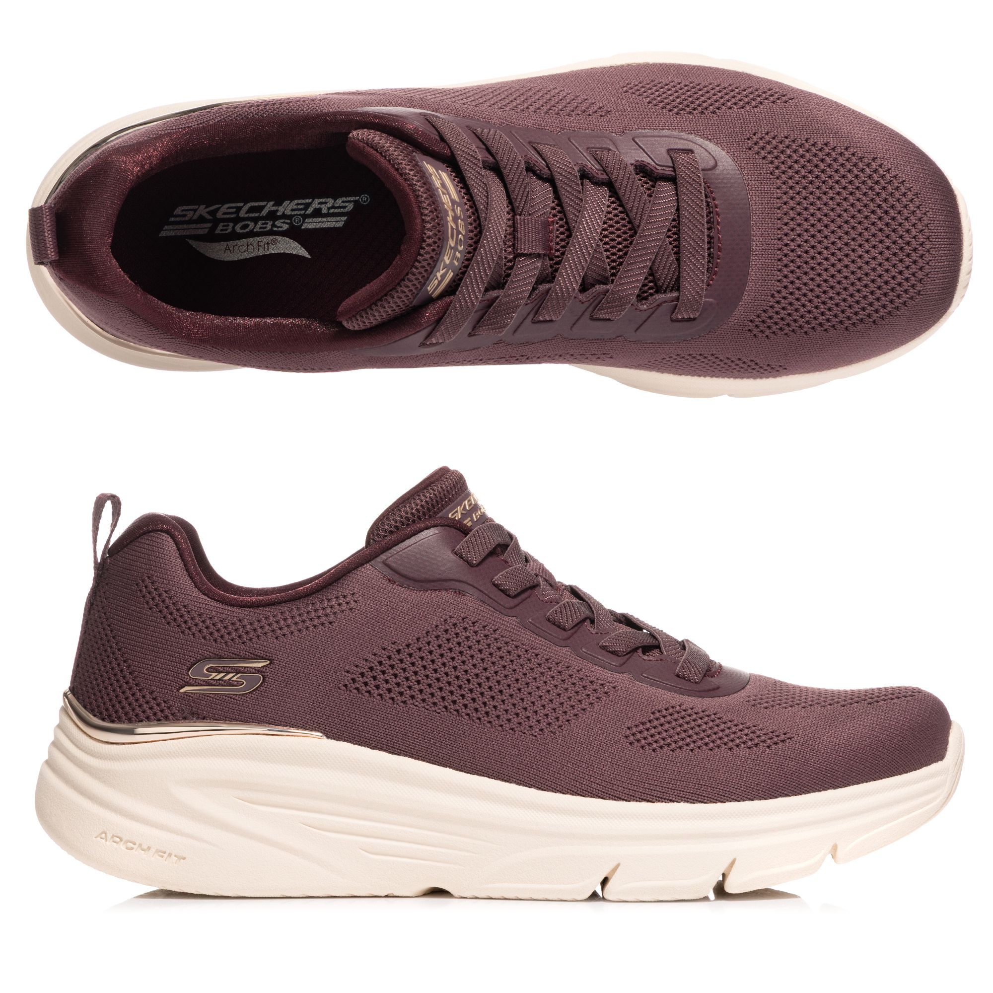 SKECHERS Damen-Sneaker Bobs Arch Fit Elev 8 Strick Arch Fit®-Innensohle