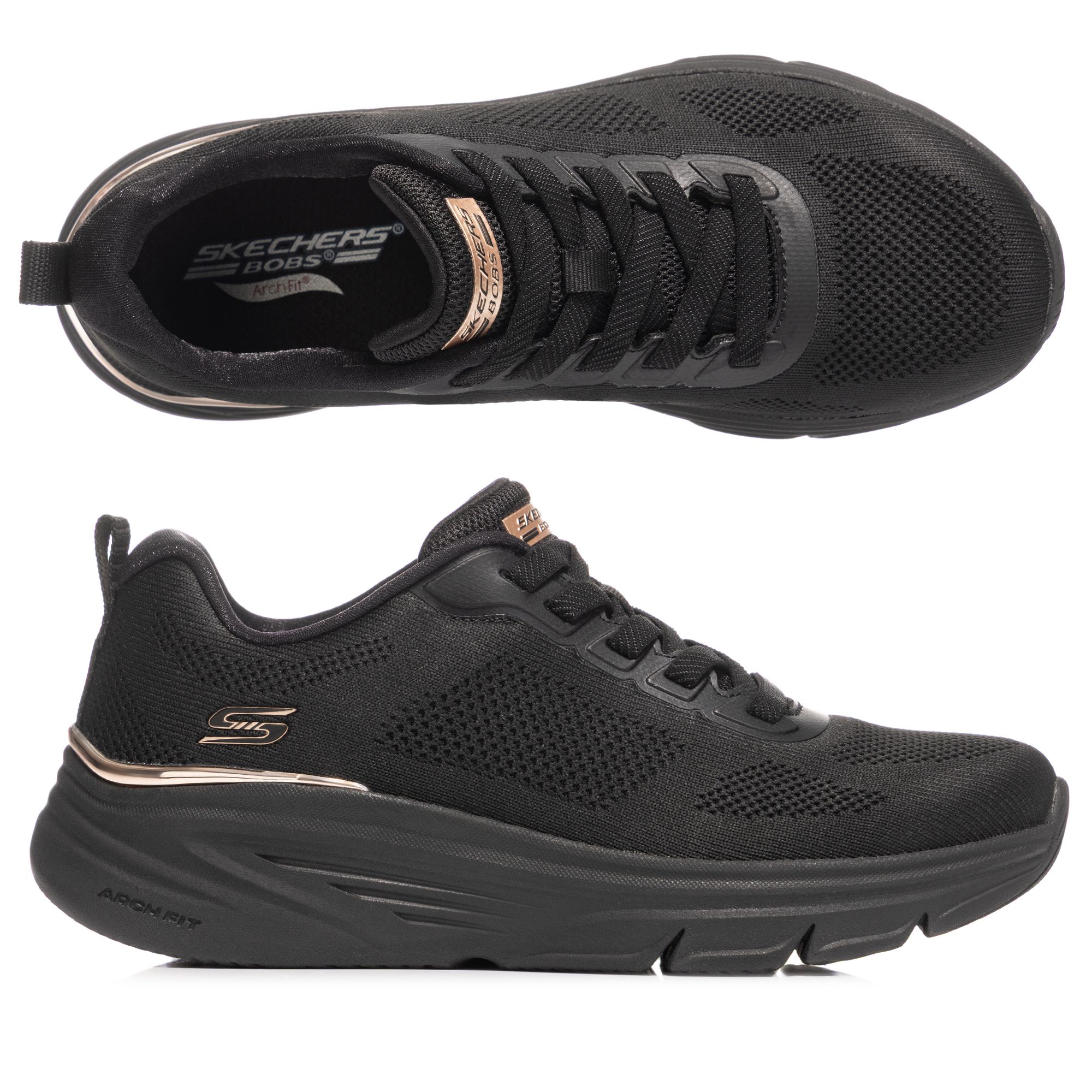 SKECHERS Damen-Sneaker Bobs Arch Fit Elev 8 Strick Arch Fit®-Innensohle