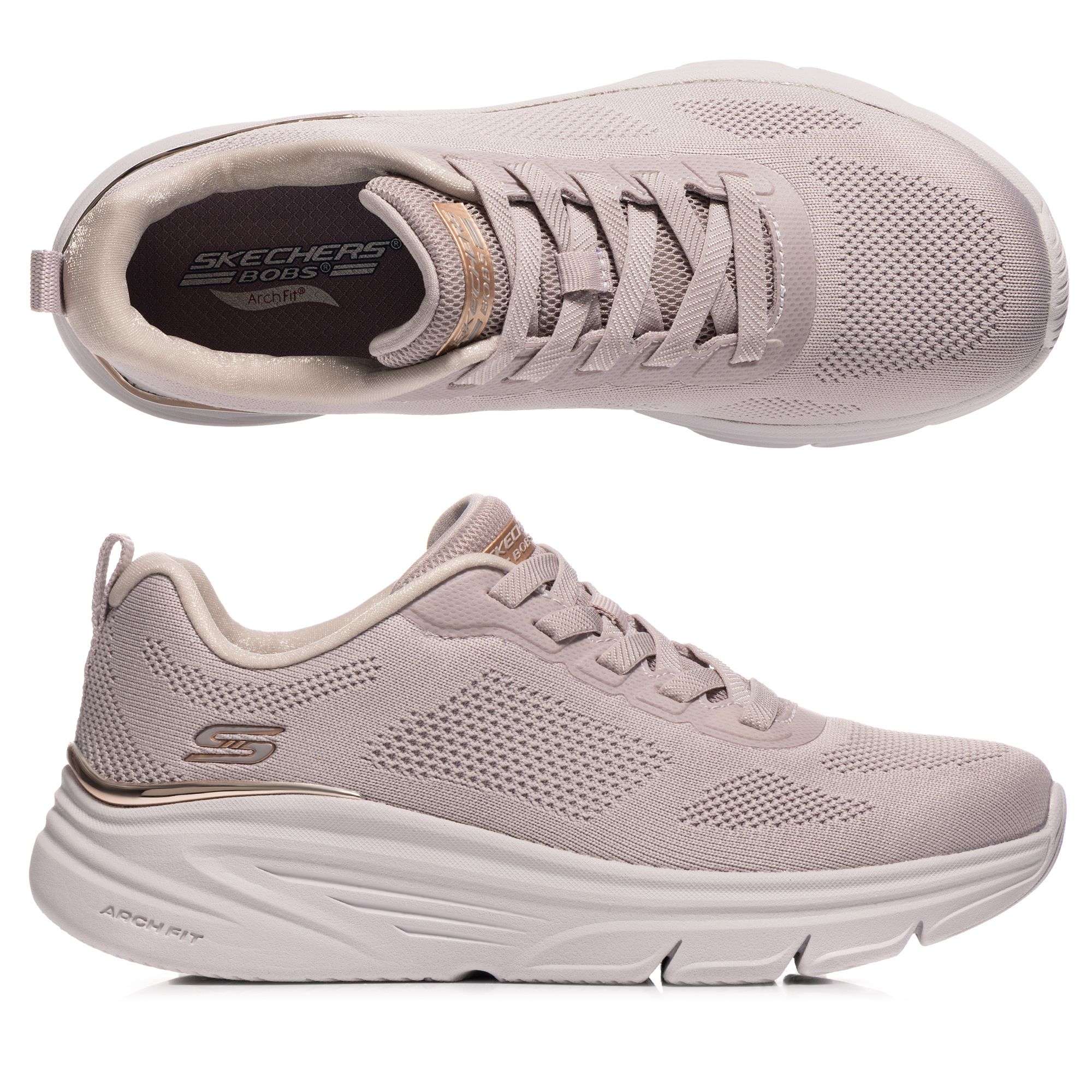 SKECHERS Damen-Sneaker Bobs Arch Fit Elev 8 Strick Arch Fit®-Innensohle