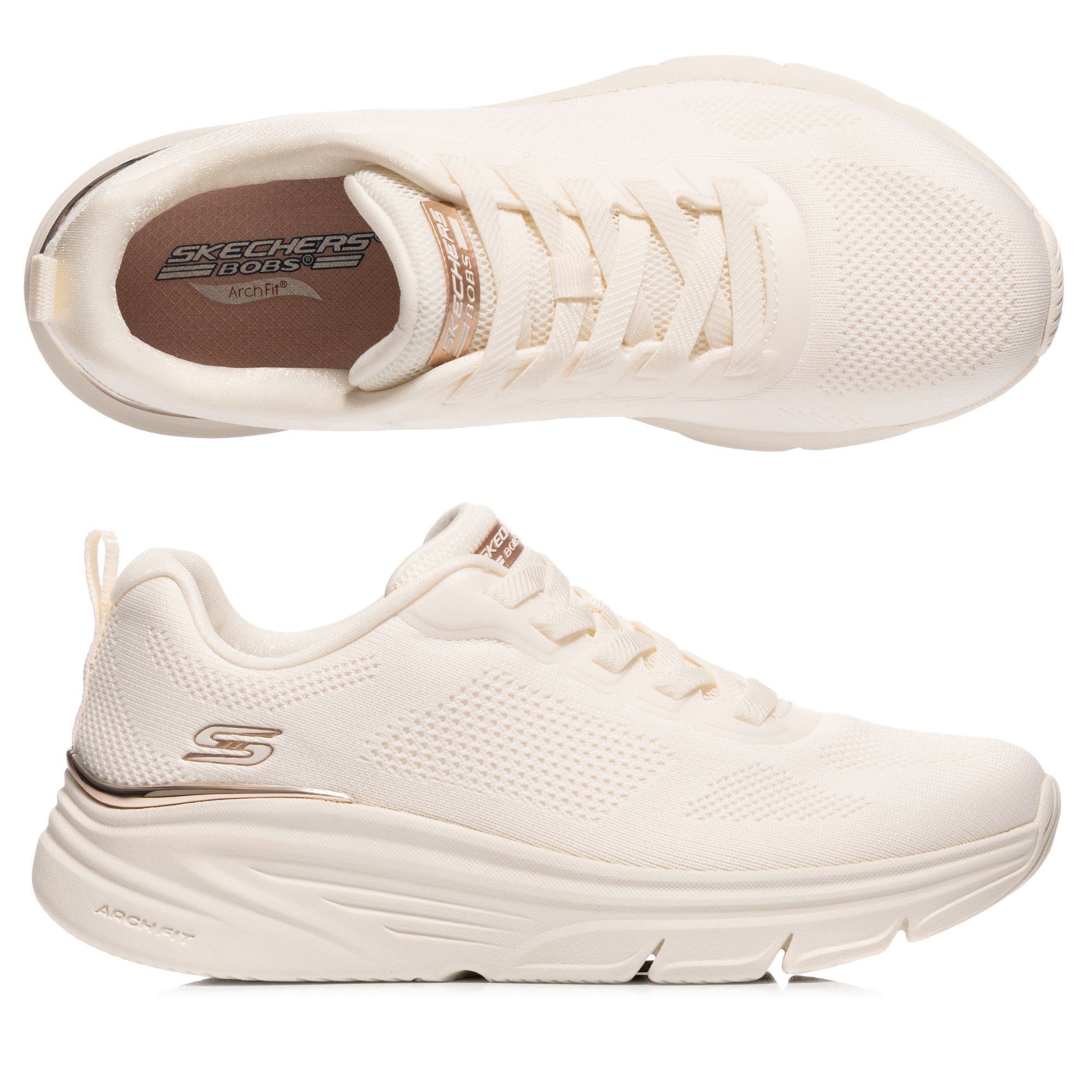 SKECHERS Damen-Sneaker Bobs Arch Fit Elev 8 Strick Arch Fit®-Innensohle