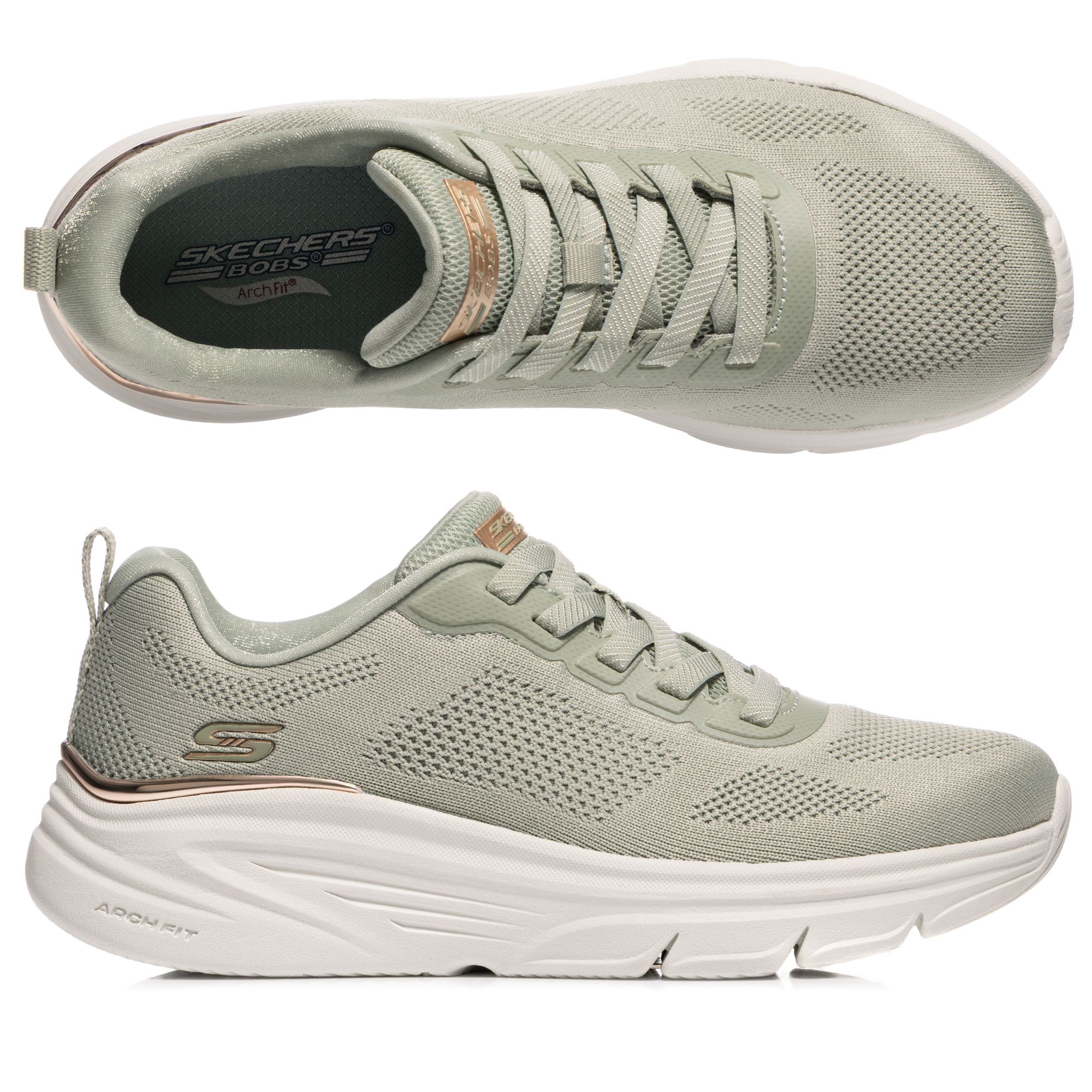 SKECHERS Damen-Sneaker Bobs Arch Fit Elev 8 Strick Arch Fit®-Innensohle
