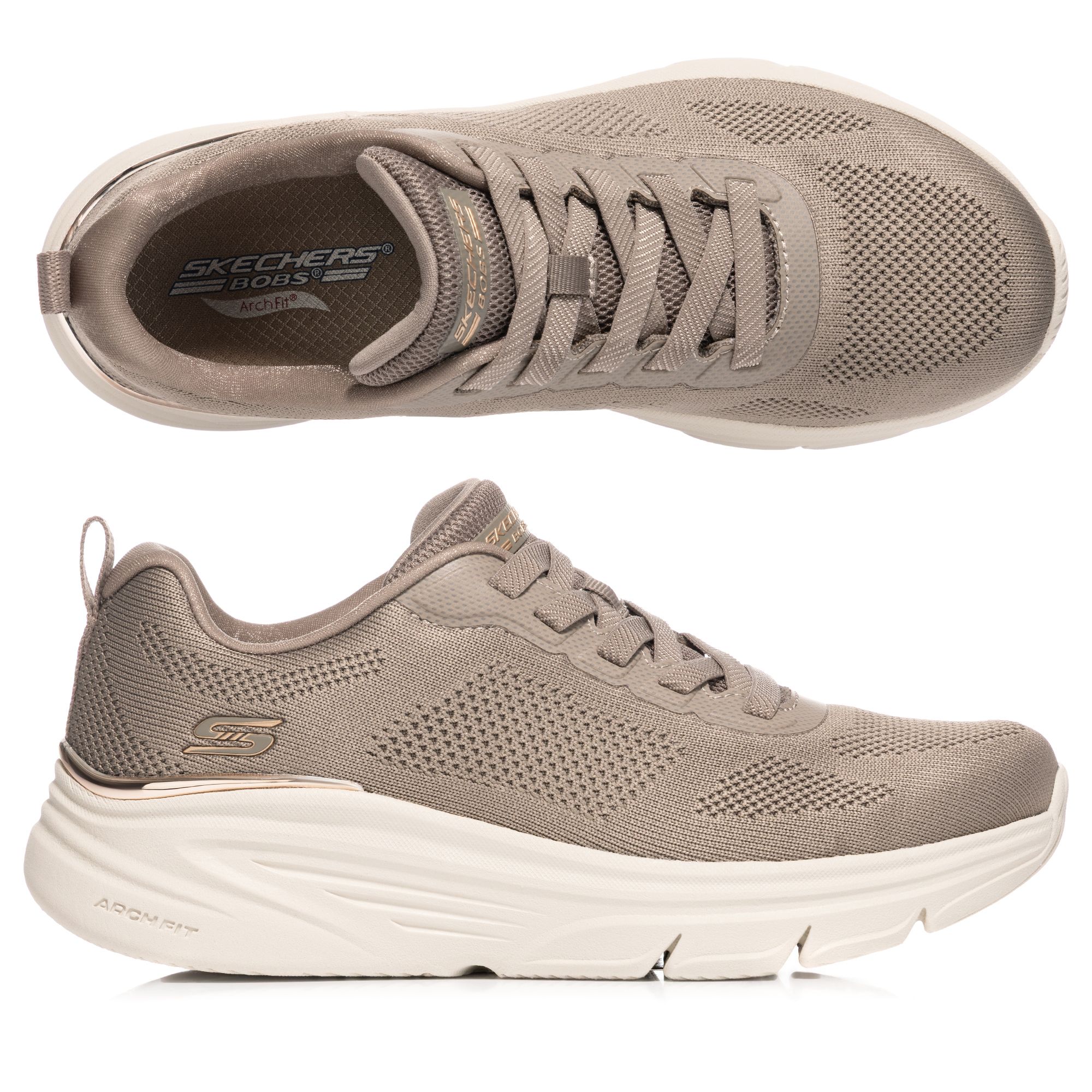 SKECHERS Damen-Sneaker Bobs Arch Fit Elev 8 Strick Arch Fit®-Innensohle