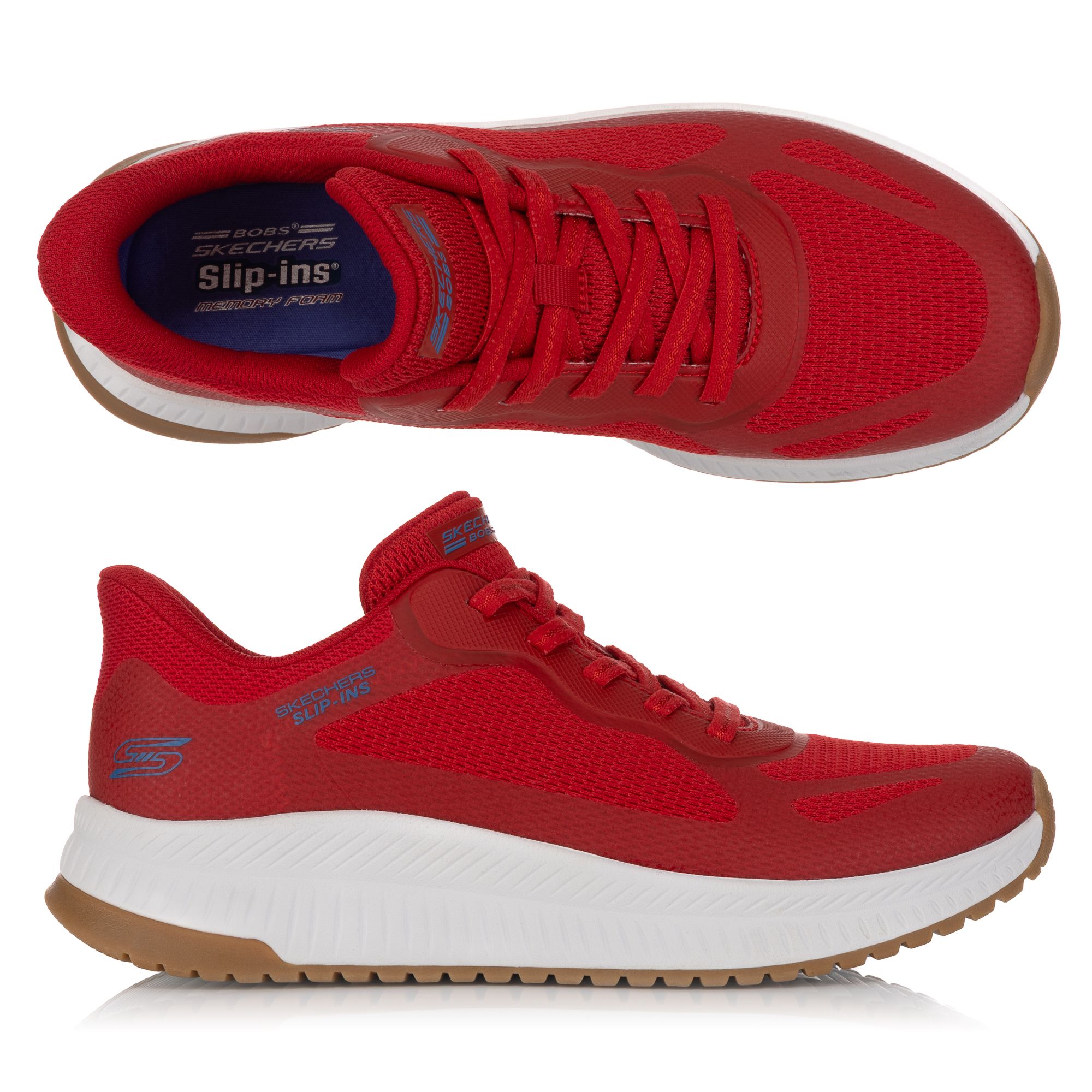 SKECHERS Damen-Slipper Bobs Squad 4 Materialmix Hands Free Slip-ins®