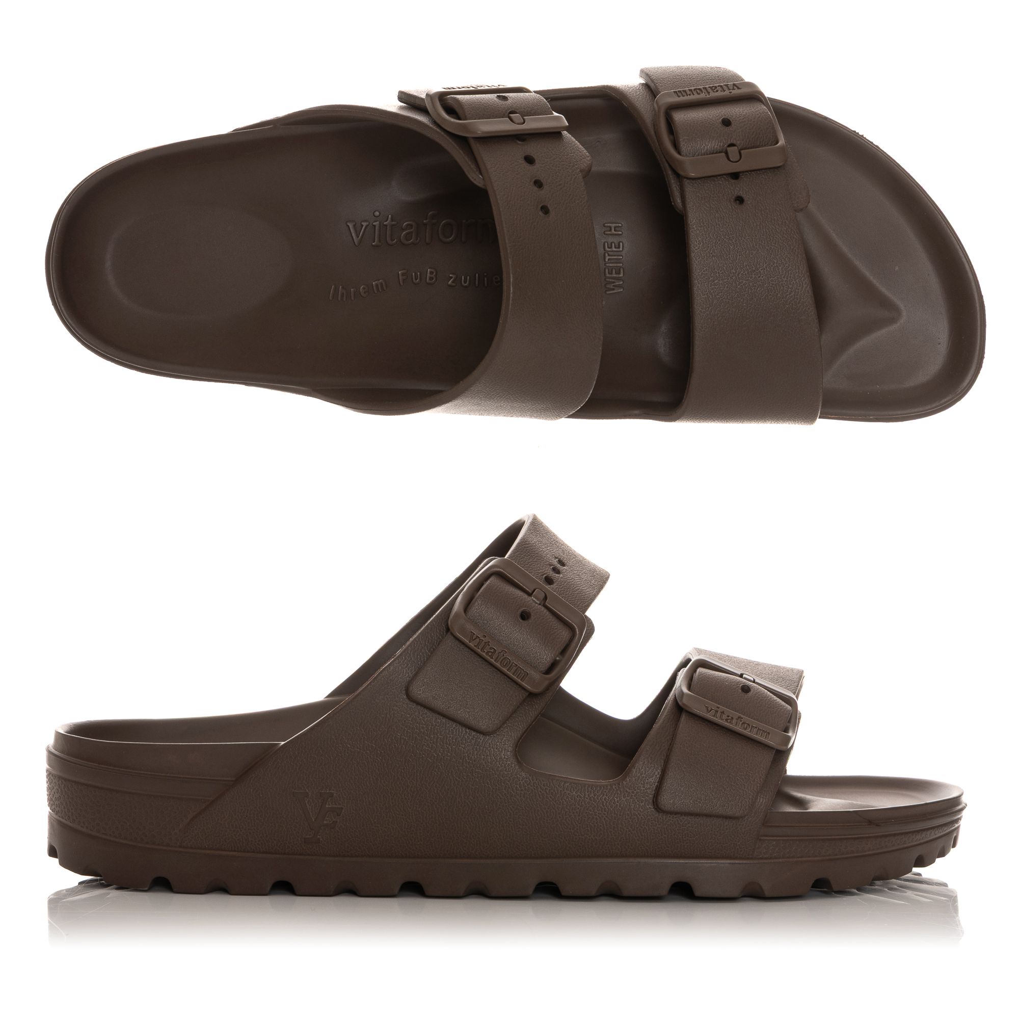 VITAFORM Herren-Pantolette EVA 2-Schnaller Tieffußbett