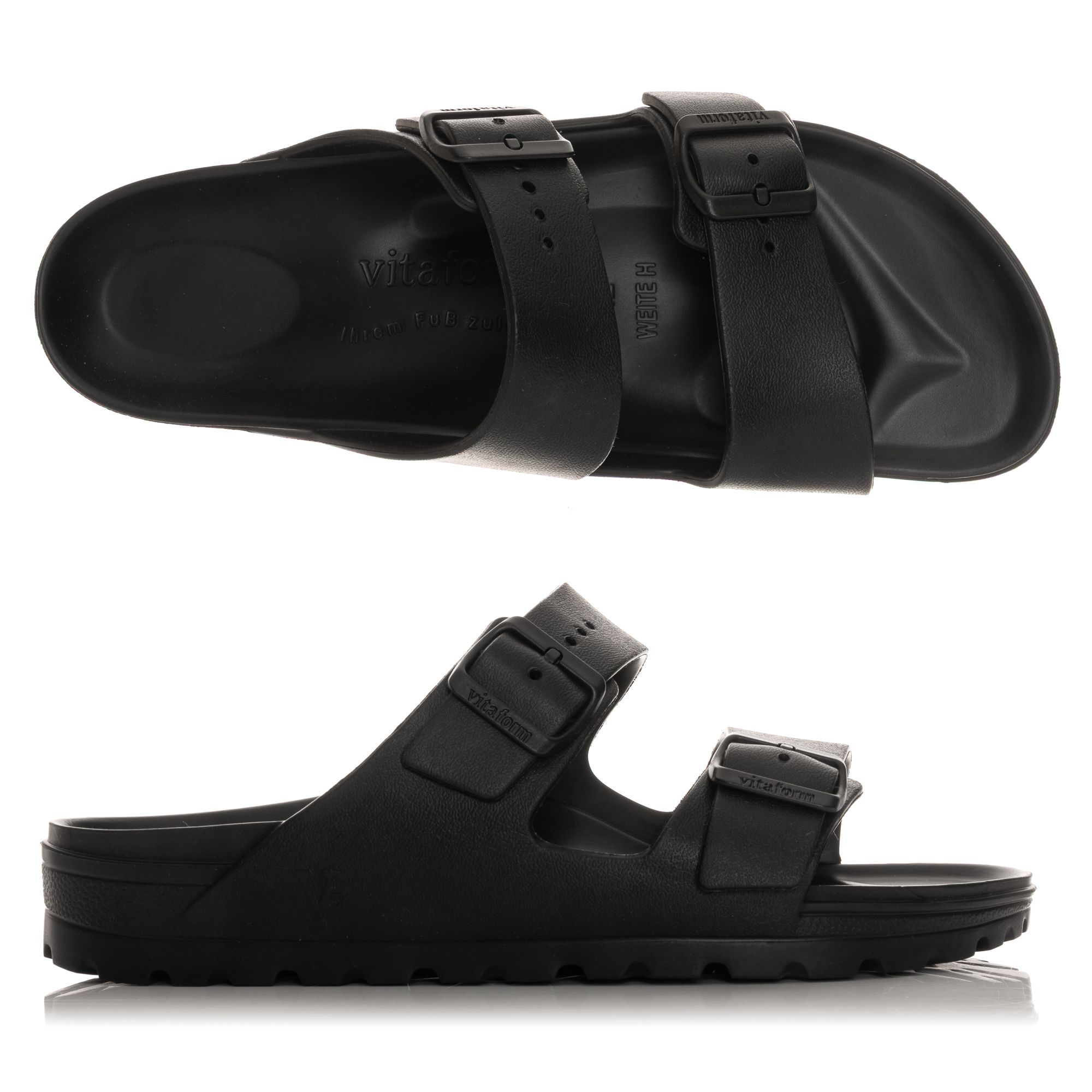 VITAFORM Herren-Pantolette EVA 2-Schnaller Tieffußbett