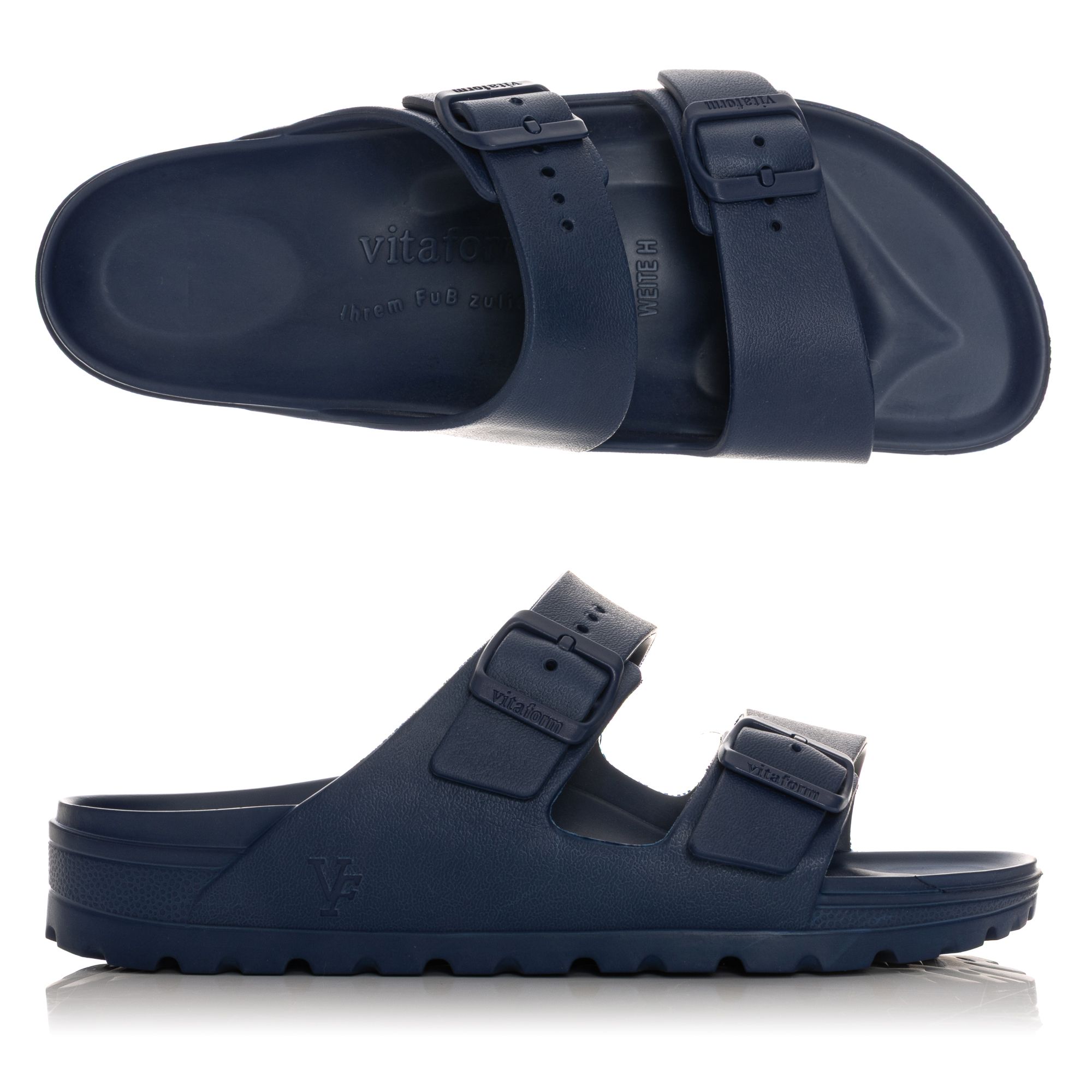 VITAFORM Herren-Pantolette EVA 2-Schnaller Tieffußbett