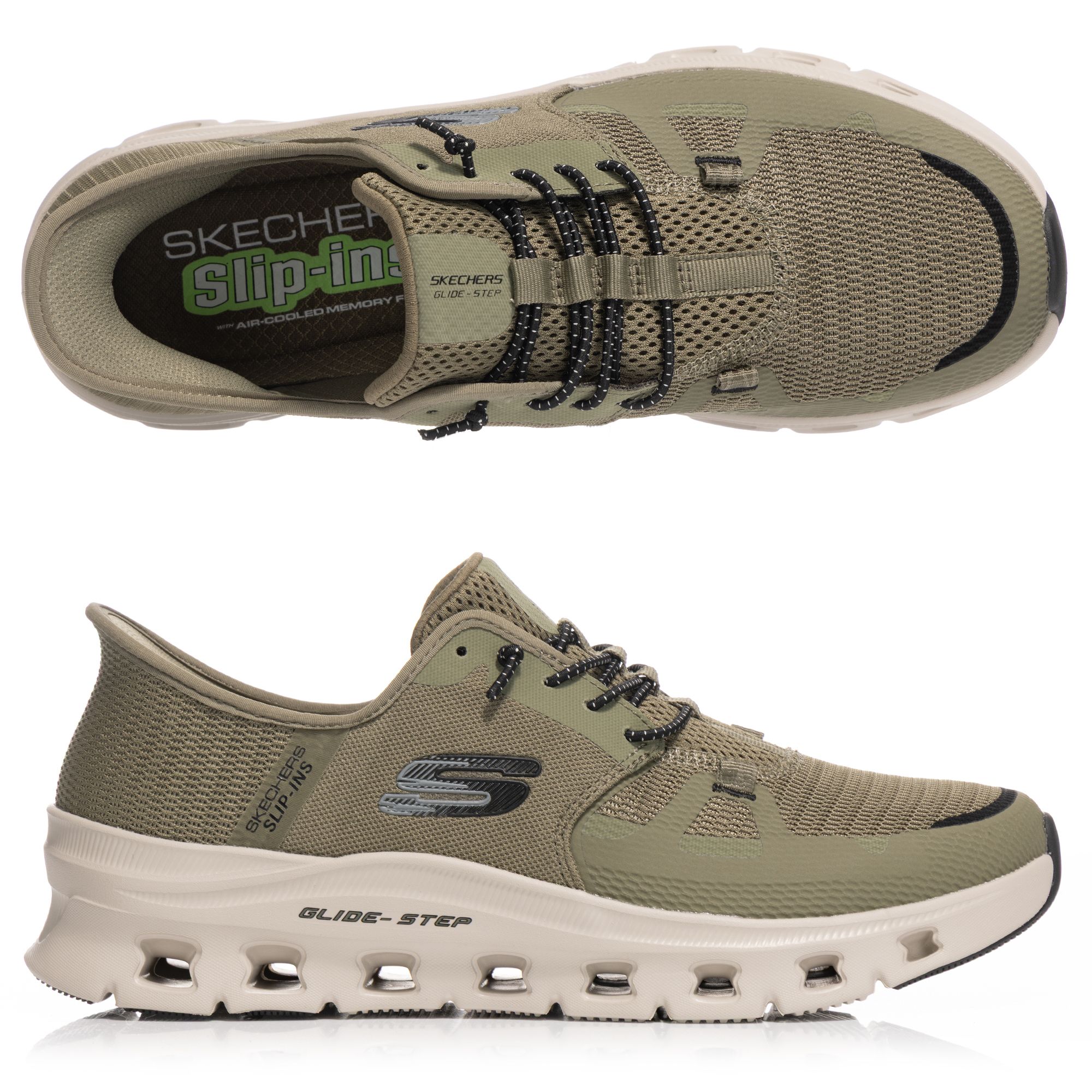 SKECHERS Herren-Slipper Glide Step Pro Funktionsstrick Hands Free Slip-ins®