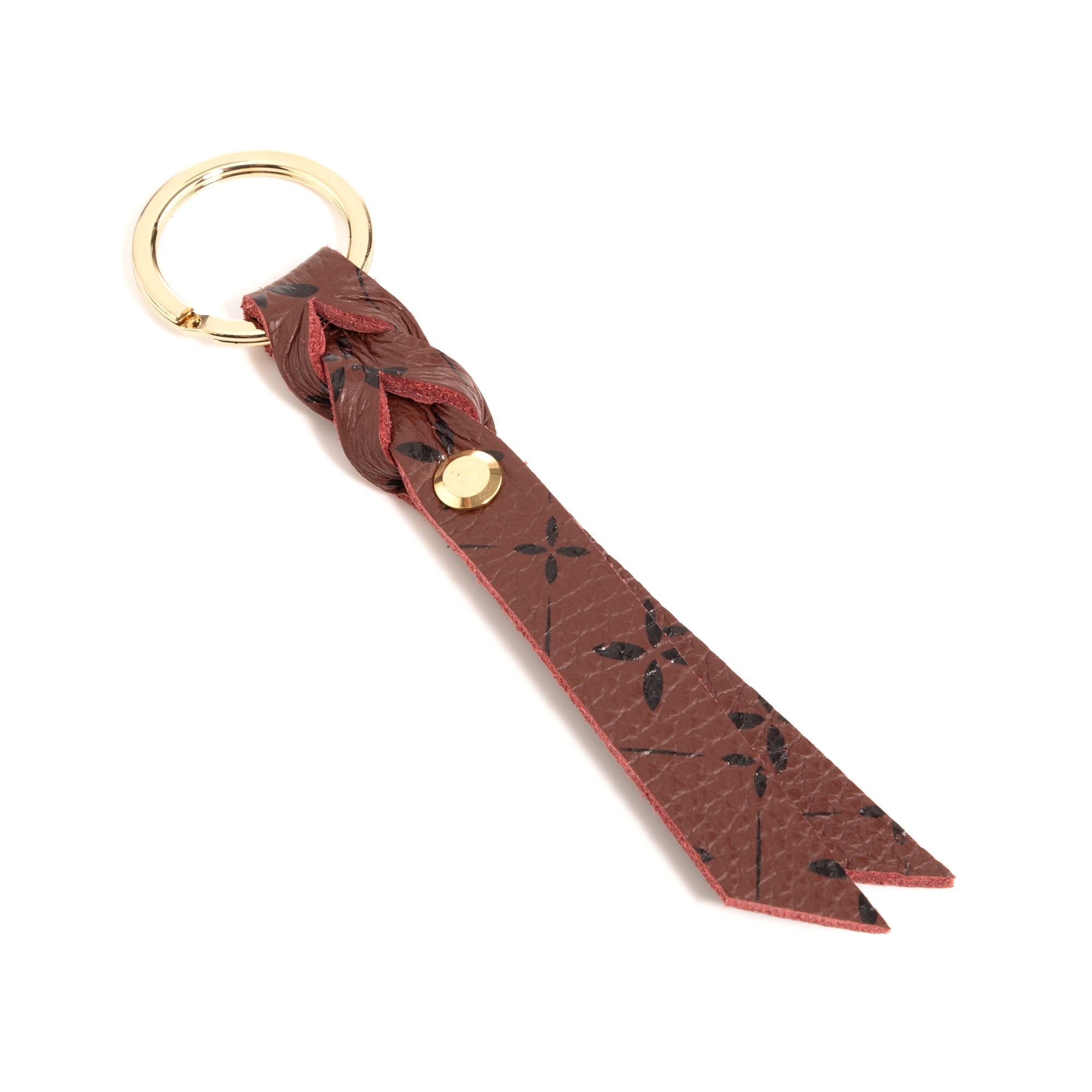 VITAFORM Schlüsselanhänger Nappaleder Blütenlogodruck Länge 14cm