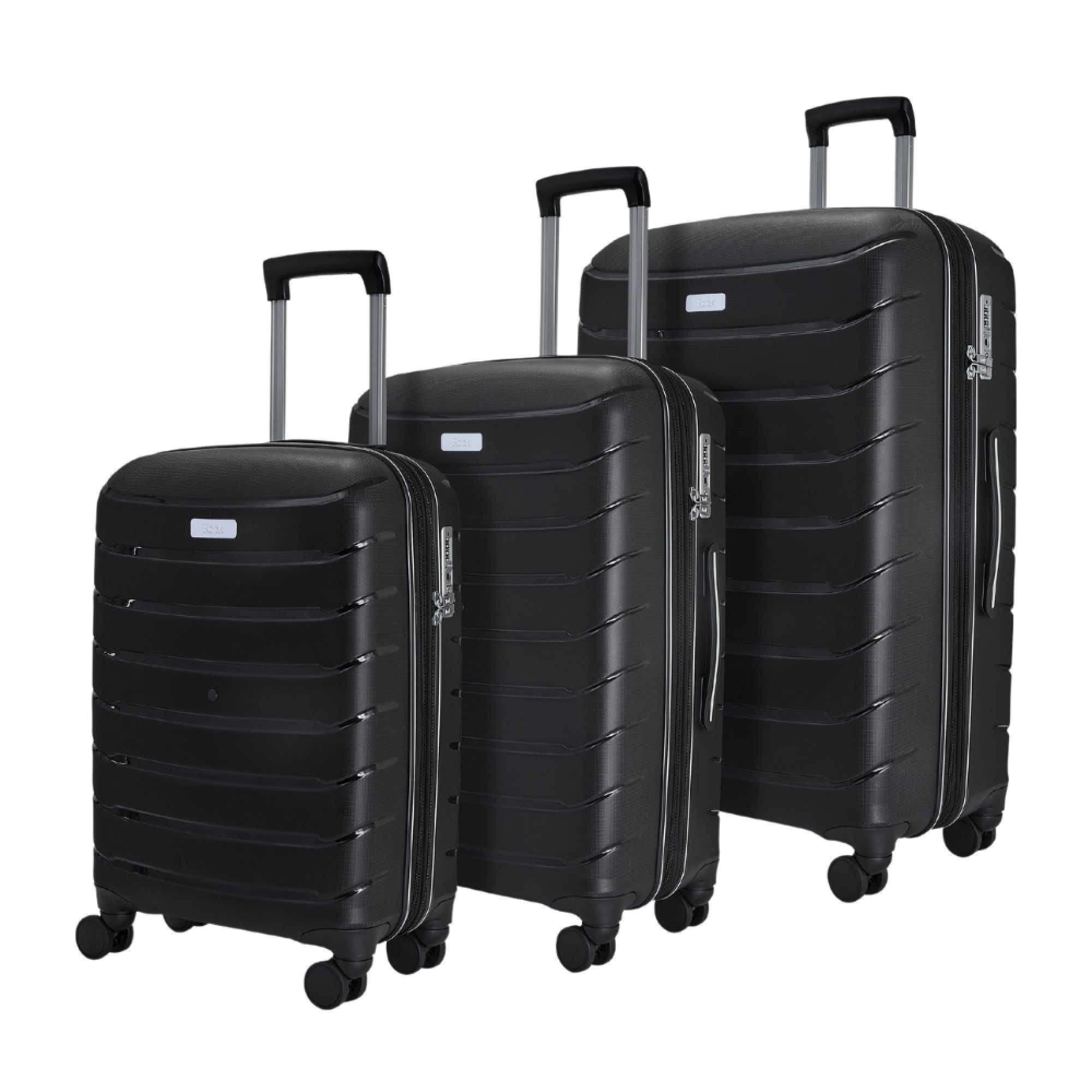ROCK Reisegepäck 3er-Set Hartschalenkoffer strapazierfähig erweiterbarer Zipper