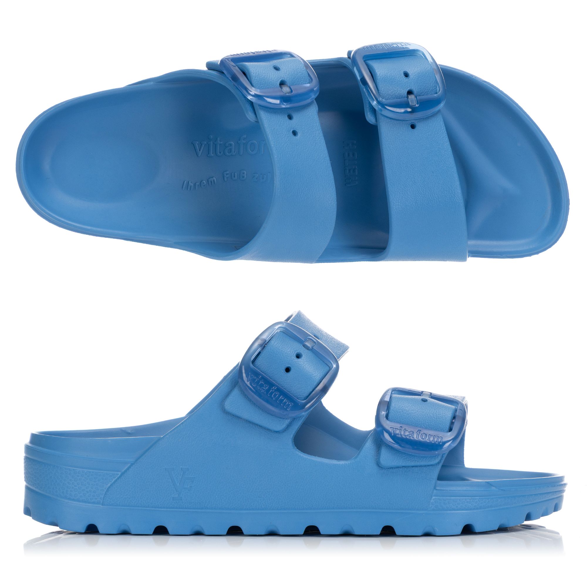 VITAFORM Damen-Pantolette EVA 2 große Schnallen Tieffußbett