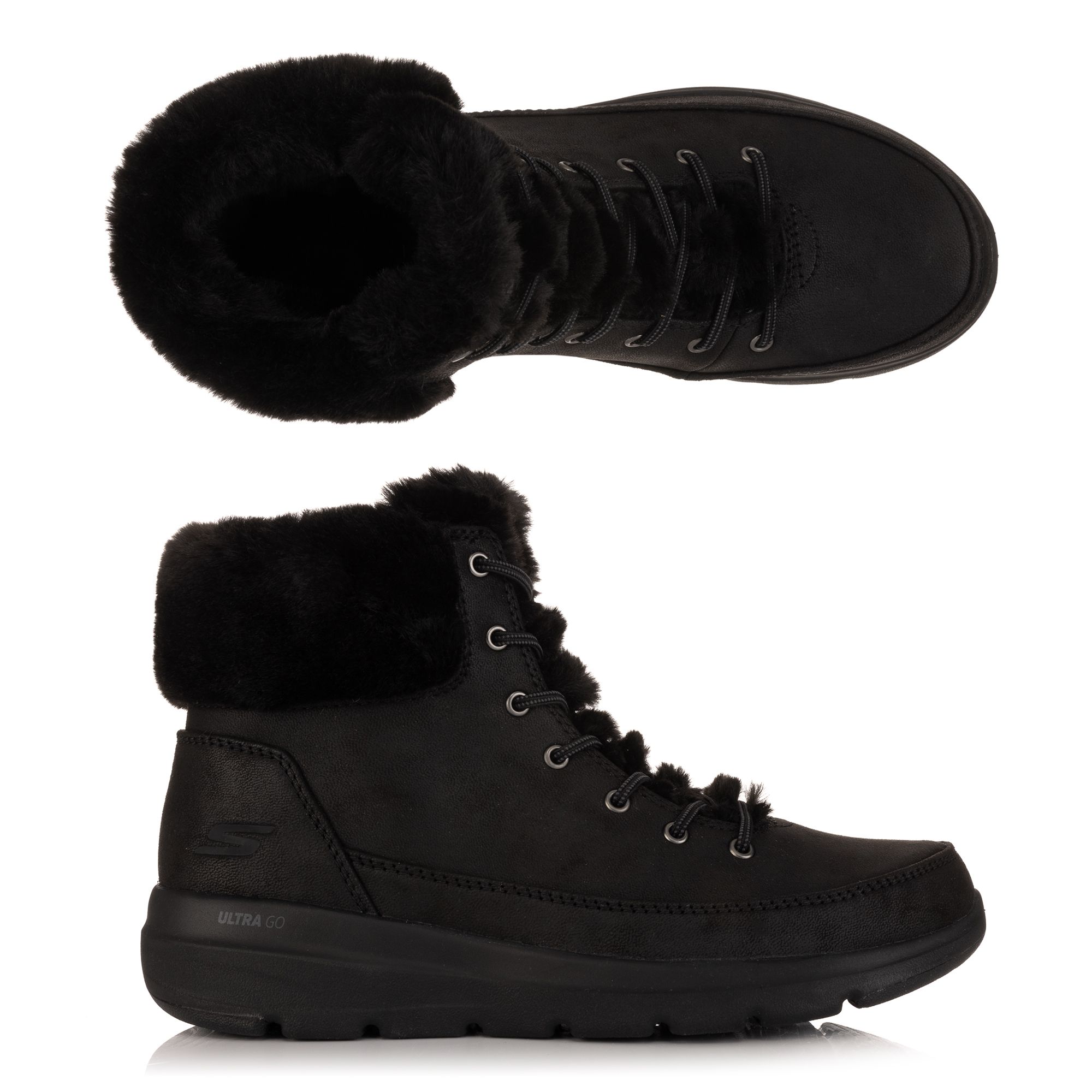 SKECHERS Damen-Stiefelette Glacial Ultra Materialmix Ultra Go® Dämpfung