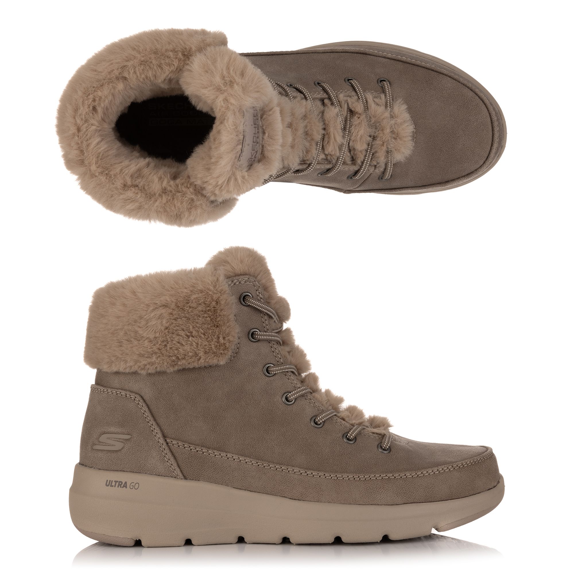 SKECHERS Damen-Stiefelette Glacial Ultra Materialmix Ultra Go® Dämpfung