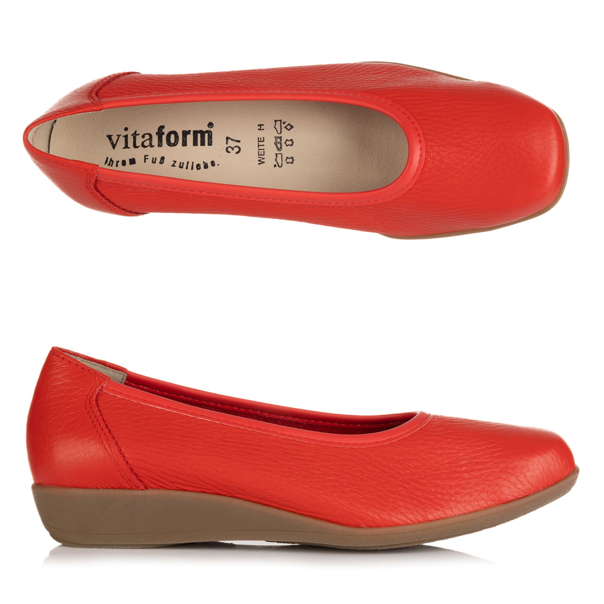 VITAFORM Ballerina Hirschleder Shock Absorber Sohle Hilka