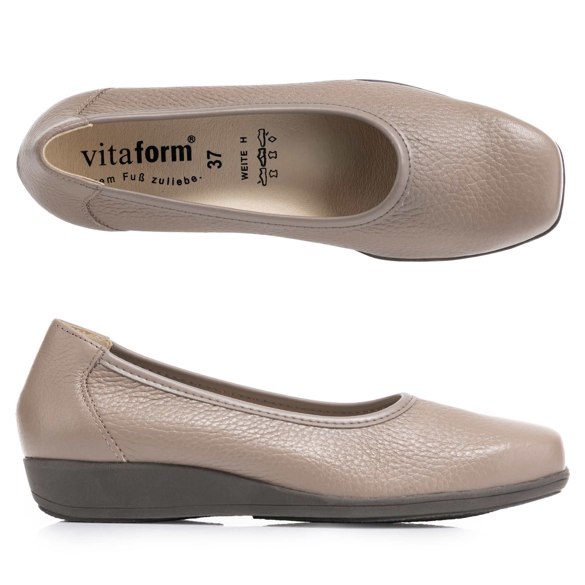VITAFORM Ballerina Hirschleder Shock Absorber Sohle Hilka