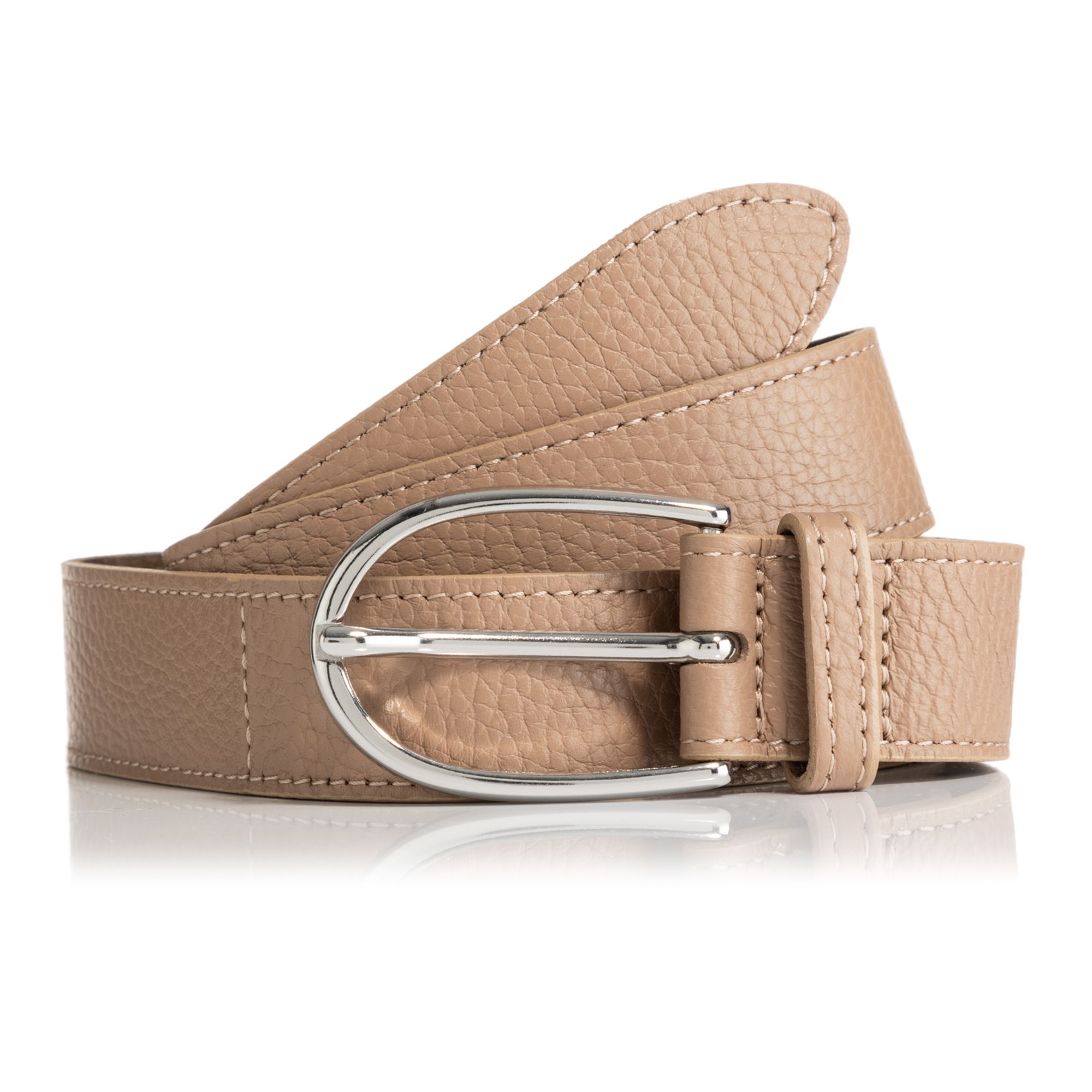 VITAFORM Damen-Gürtel Hirschleder Dornschließe Breite 3cm