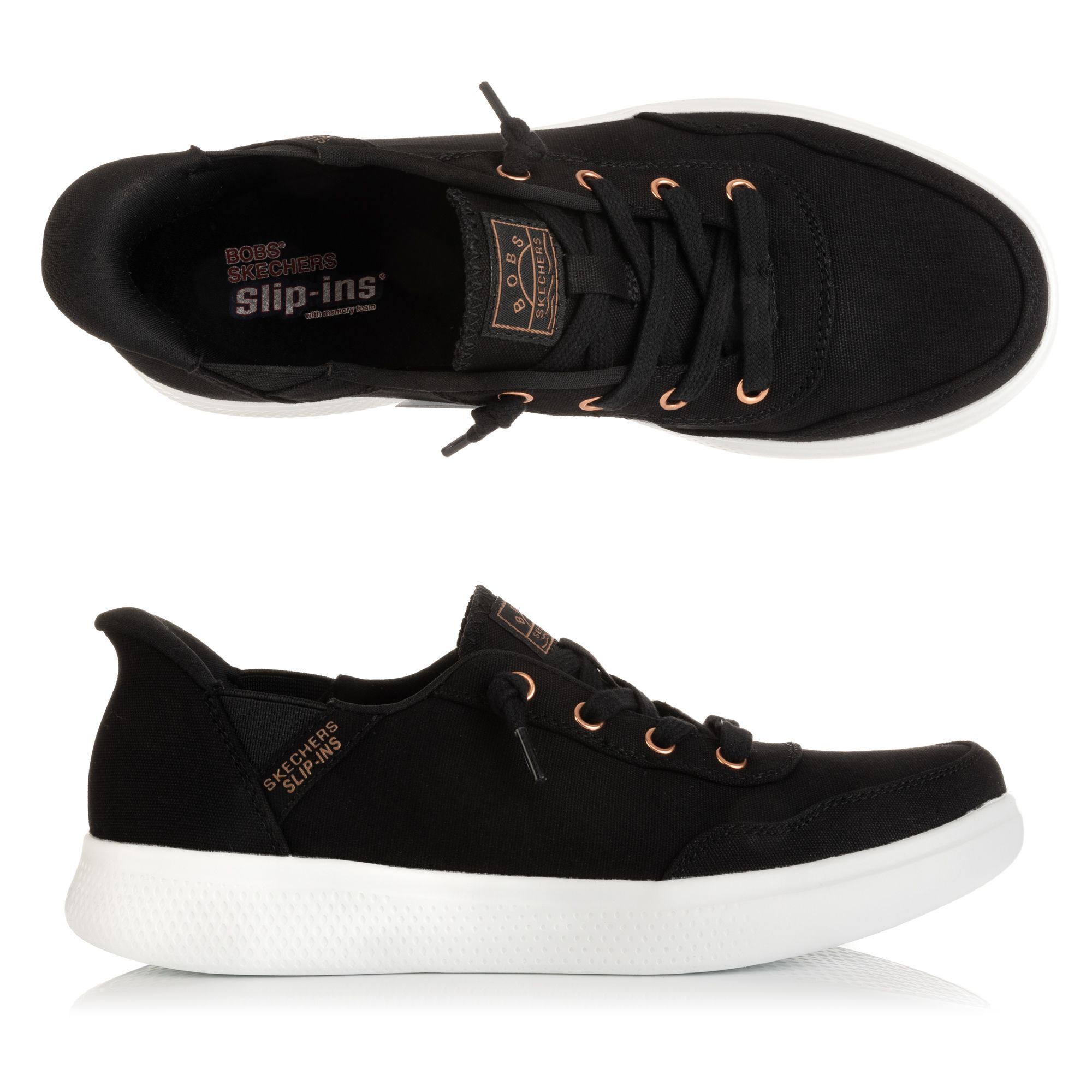 SKECHERS Damen-Halbschuh Bobs Skipper Canvas Hands Free Slip-ins®