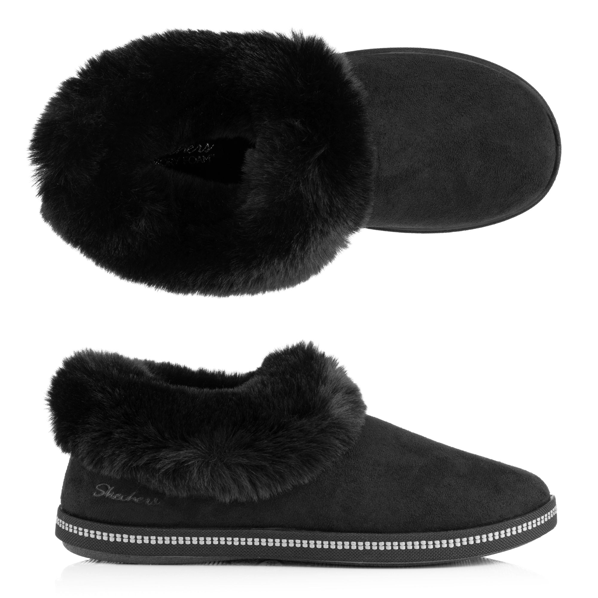 SKECHERS Damen-Hausschuh Cozy Campfire Webpelzfutter Memory Foam