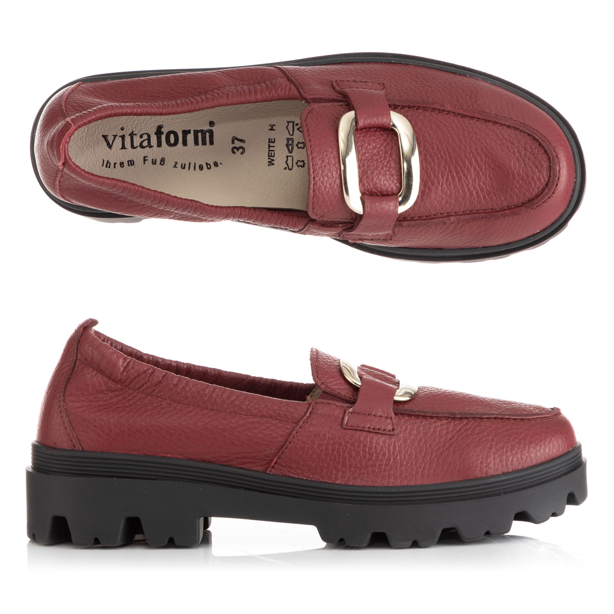 VITAFORM Damen-Slipper Hirschleder Shock Absorber Sohle Finja