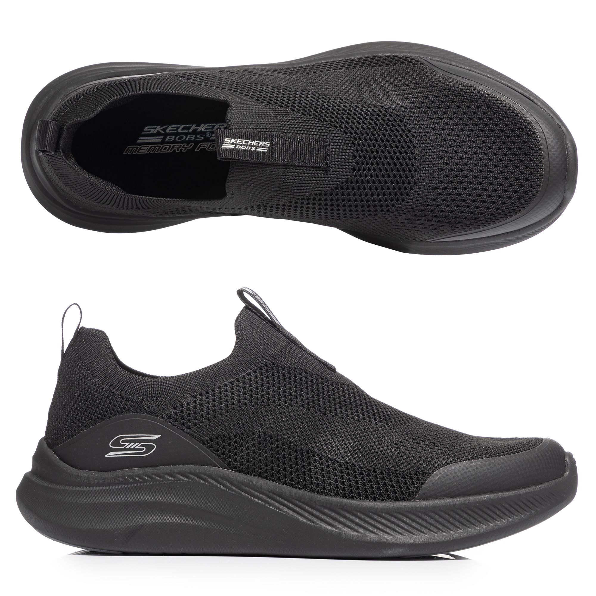 SKECHERS Herren-Slipper Bobs Moda Flex Broad Acre Strick