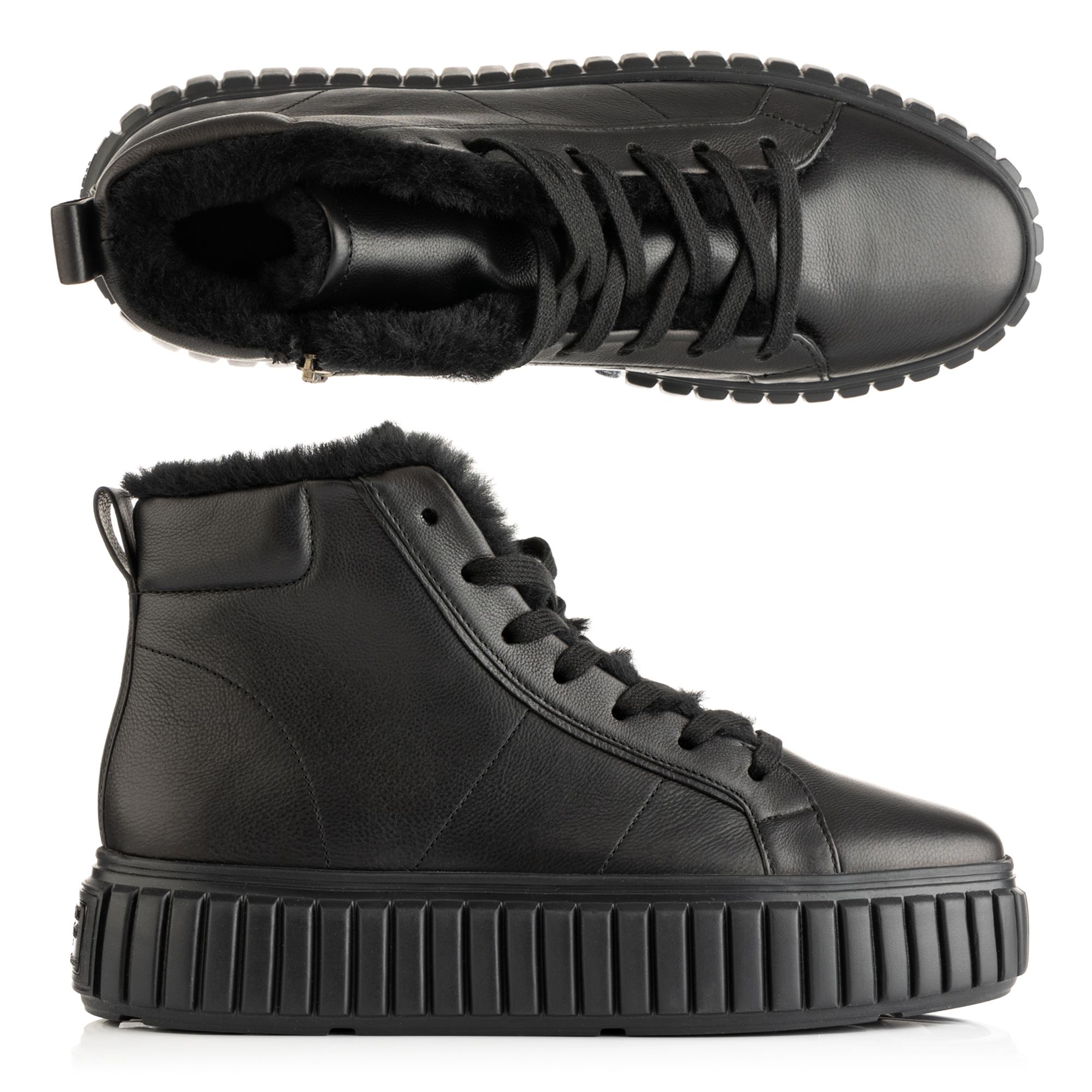 STEFFEN SCHRAUT by Kennel & Schmenger Damen-Hightop Sneaker Lammfell Reißverschluss innen