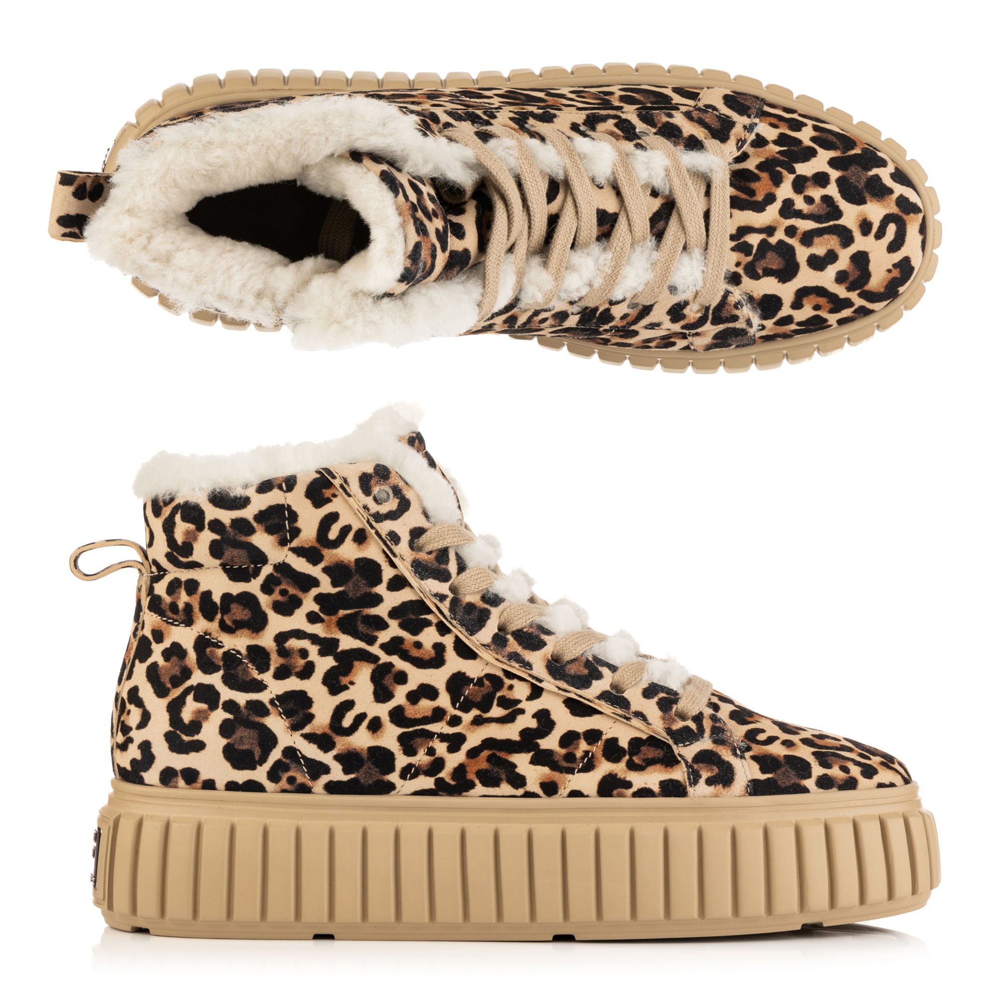 STEFFEN SCHRAUT by Kennel & Schmenger Damen-Hightop Sneaker Lammfell Reißverschluss innen