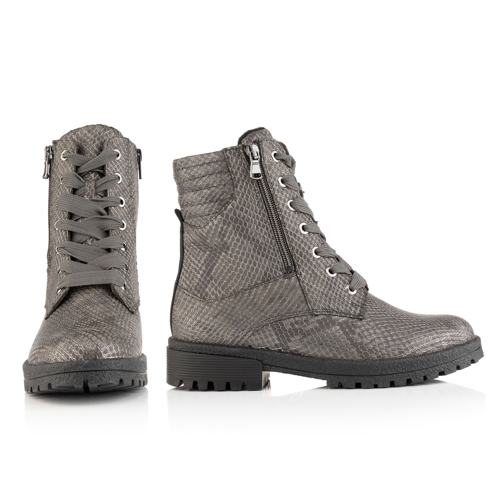 VITAFORM Damen-Stiefel Nappaleder Reißverschluss Profilsohle