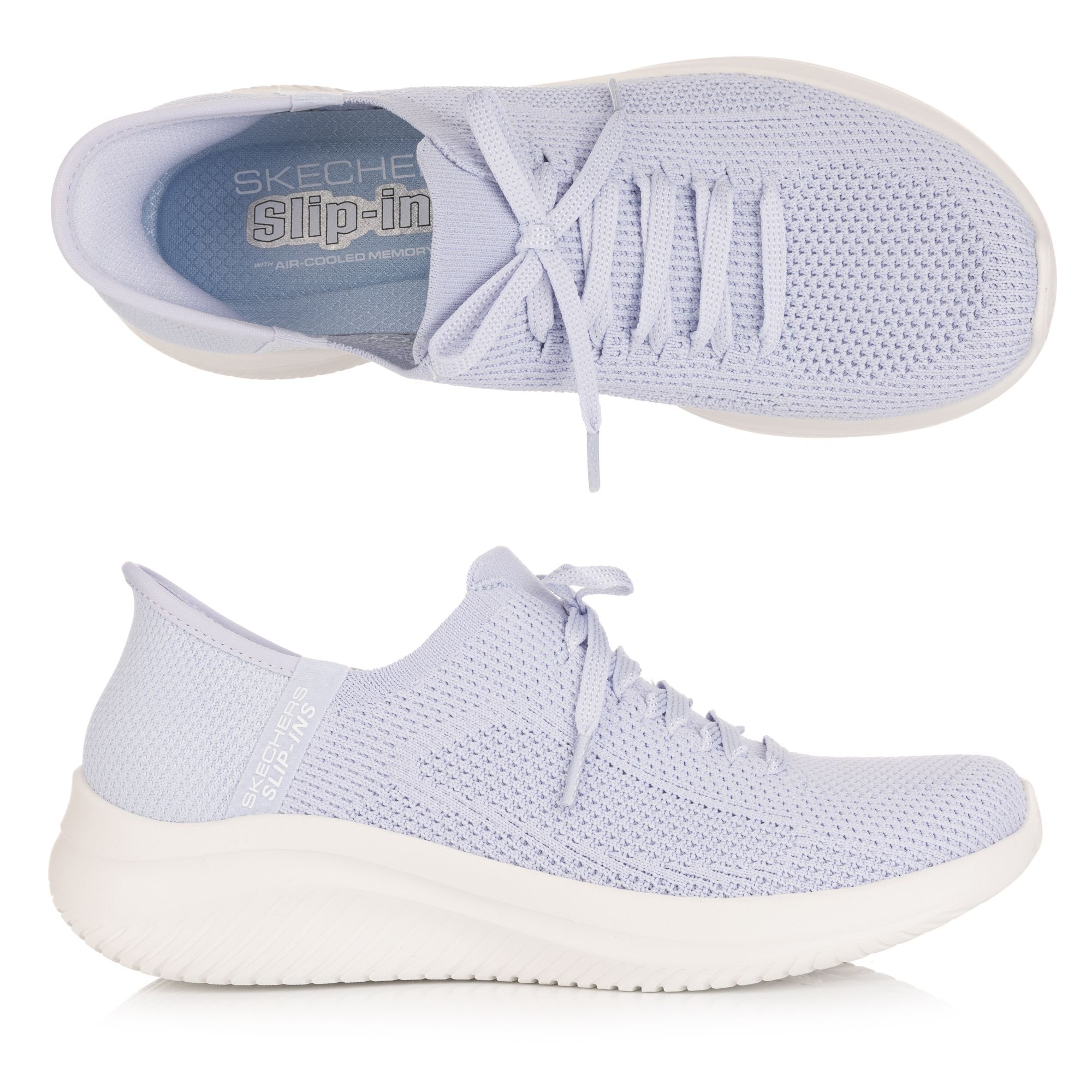 SKECHERS Damen-Slipper Ultra Flex 3.0 Strick Hands Free Slip-Ins