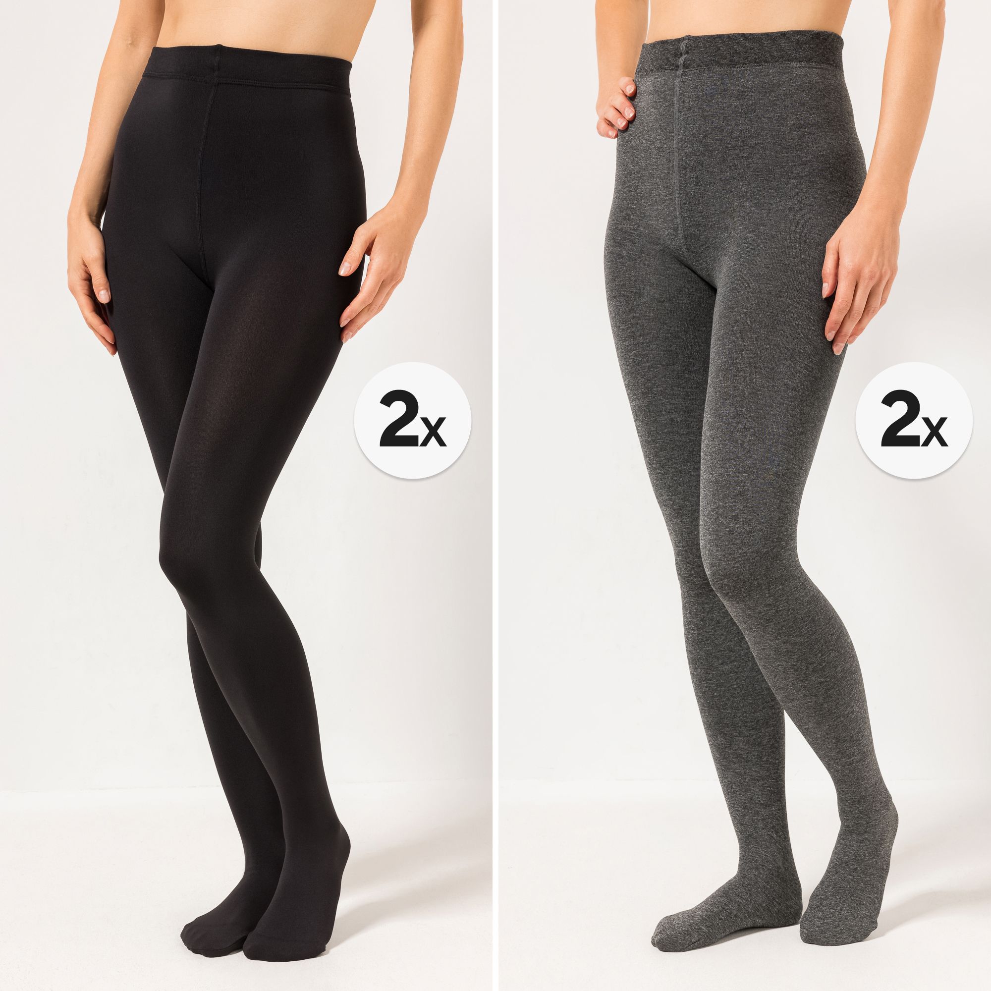 MUK LUKs Strumpfhosen Fleece gefüttert 4er Pack