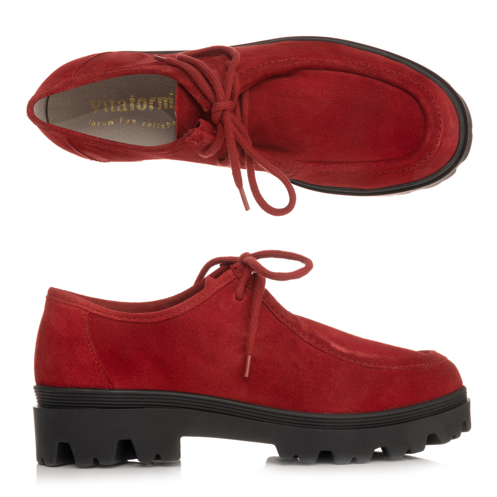 VITAFORM Damen-Halbschuh Veloursleder Shock Absorber Sohle Finja