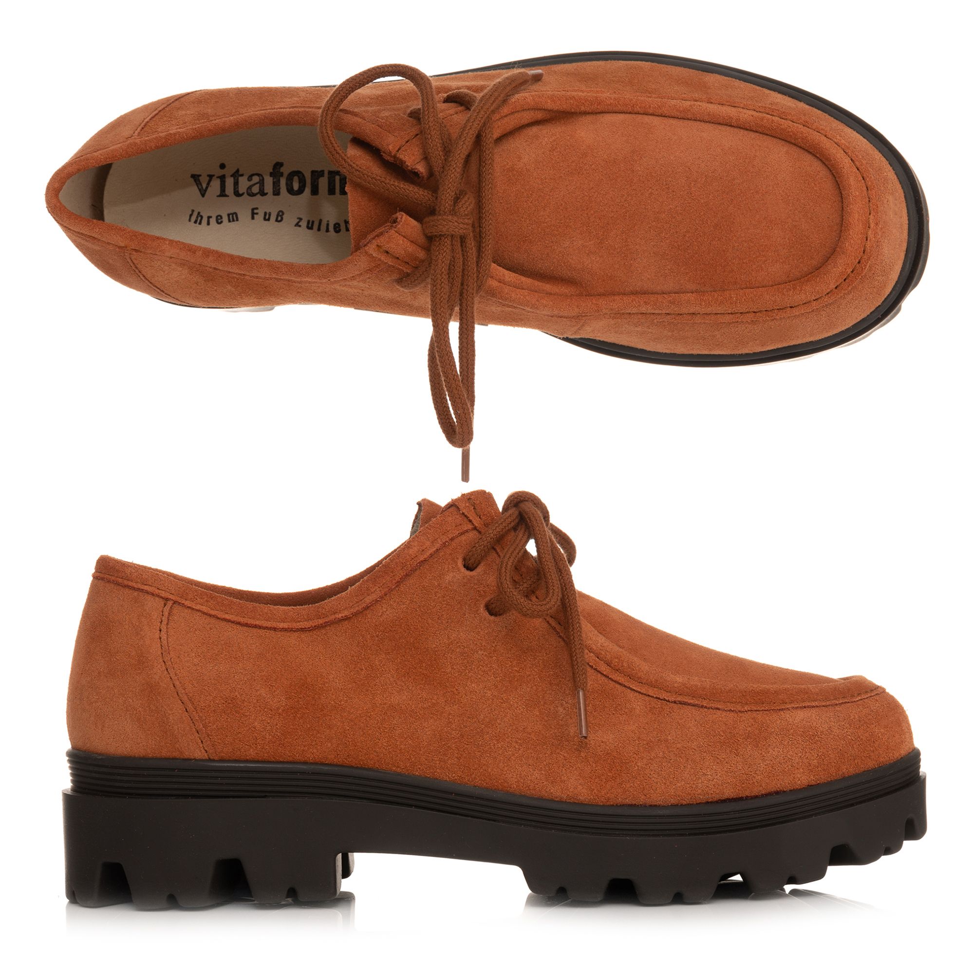 VITAFORM Damen-Halbschuh Veloursleder Shock Absorber Sohle Finja